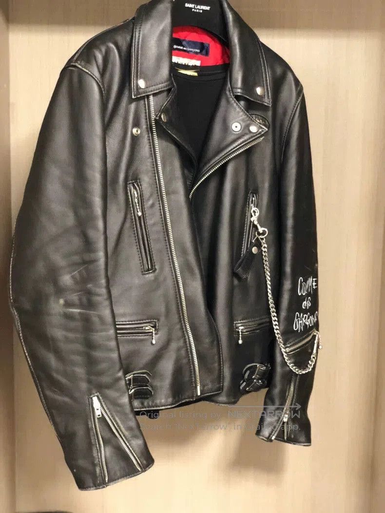 Comme des Garcons Lewis Leather Distressed Leather Jacket. Size US L / EU 52-54 / 3 - 1 Thumbnail