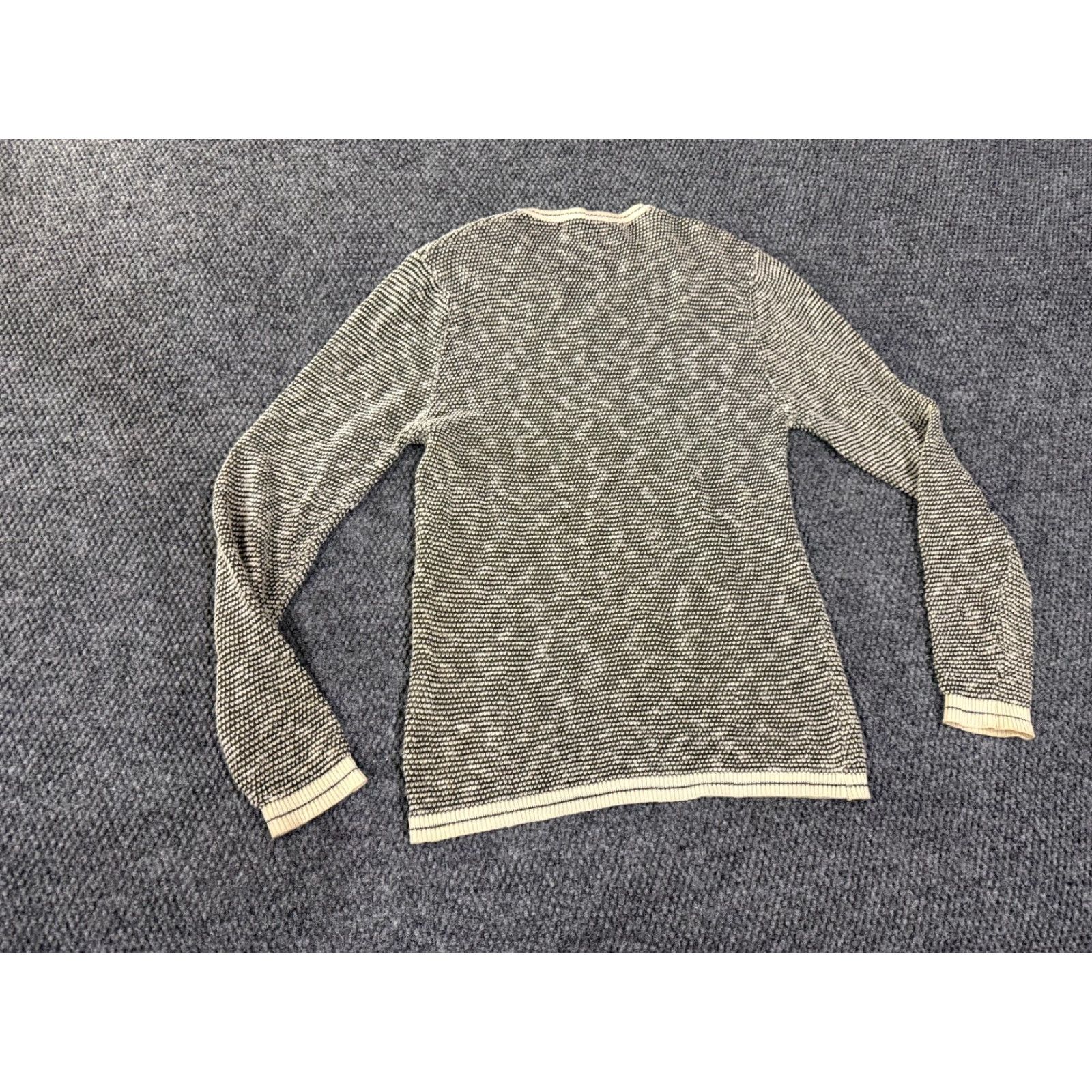 Zara Zara Sweater Mens M Pullover Knit V-Neck Long Sleeve Beige Cream Cotton Size US M / EU 48-50 / 2 - 7 Thumbnail