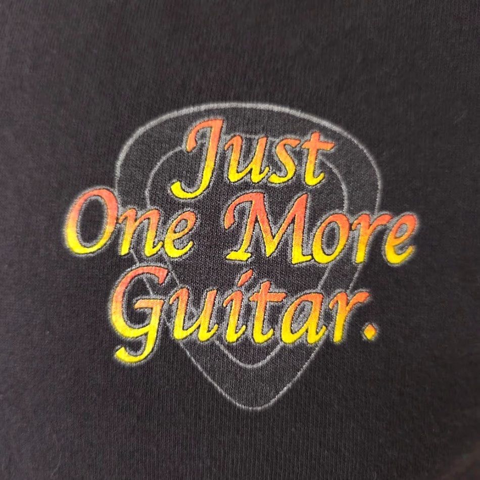 Vintage Guitar Player T Shirt Mens Size Small Black Just One More Guitar Shirt Size US S / EU 44-46 / 1 - 3 Thumbnail