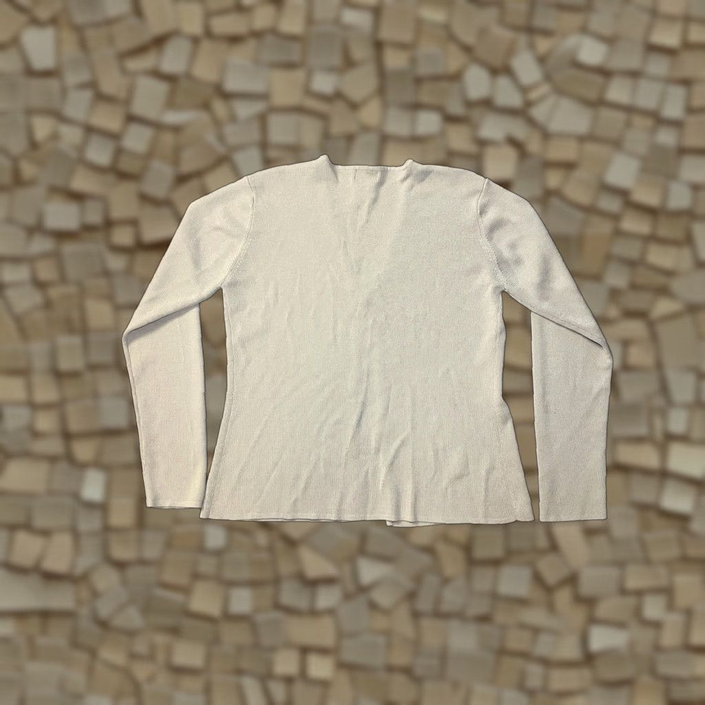 Willi Smith Willi Smith Collection Blouse Womens Medium Top Beige Single Button Rayon/Polyester Size M / US 6-8 / IT 42-44 - 1 Thumbnail