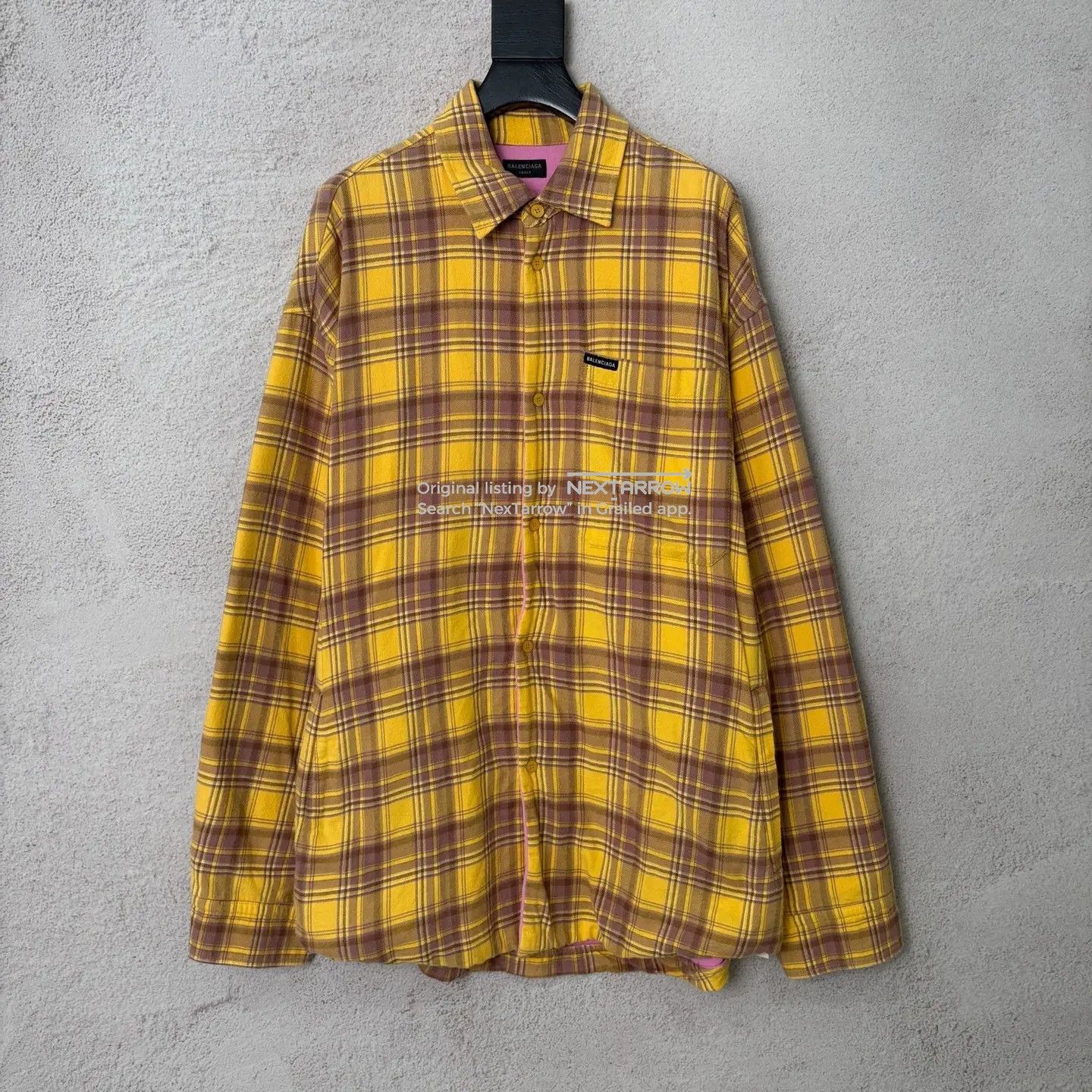 Balenciaga Balenciaga Bleached Flannel Check Shirt Jacket with