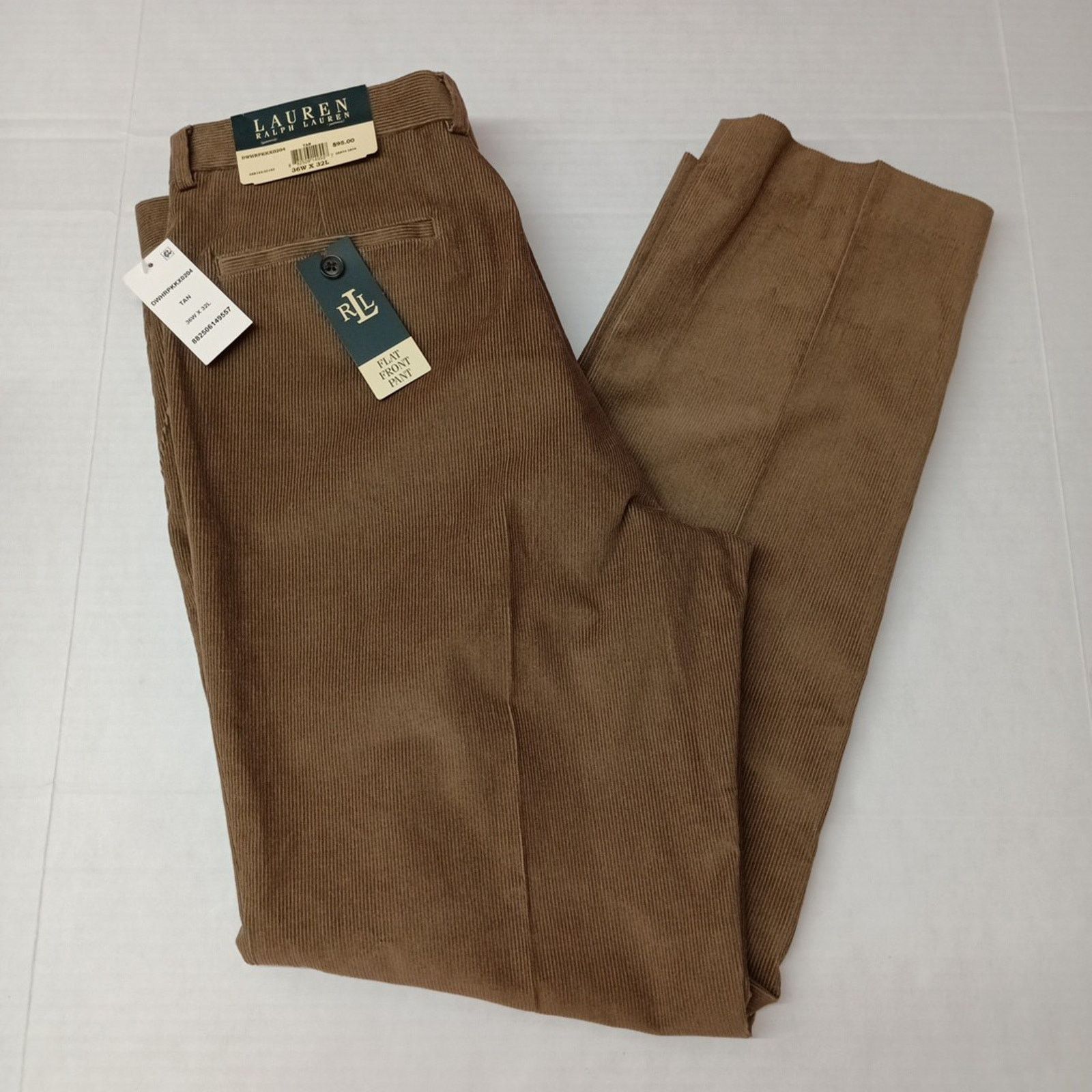 Polo Ralph Lauren Tan Corduroy Pants Classic Mens Size 36x32