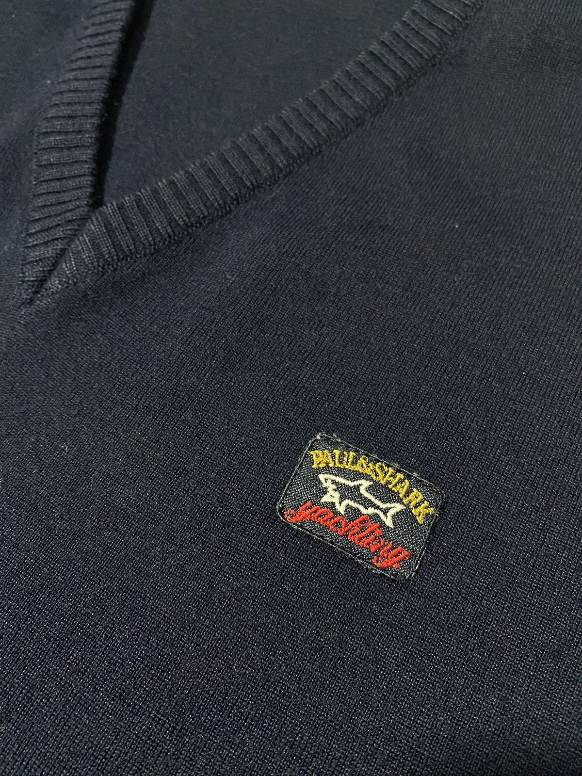 Paul & Shark Vintage Paul Shark 90's Navy Heavy Knit Wool Sweater Size US L / EU 52-54 / 3 - 5 Thumbnail