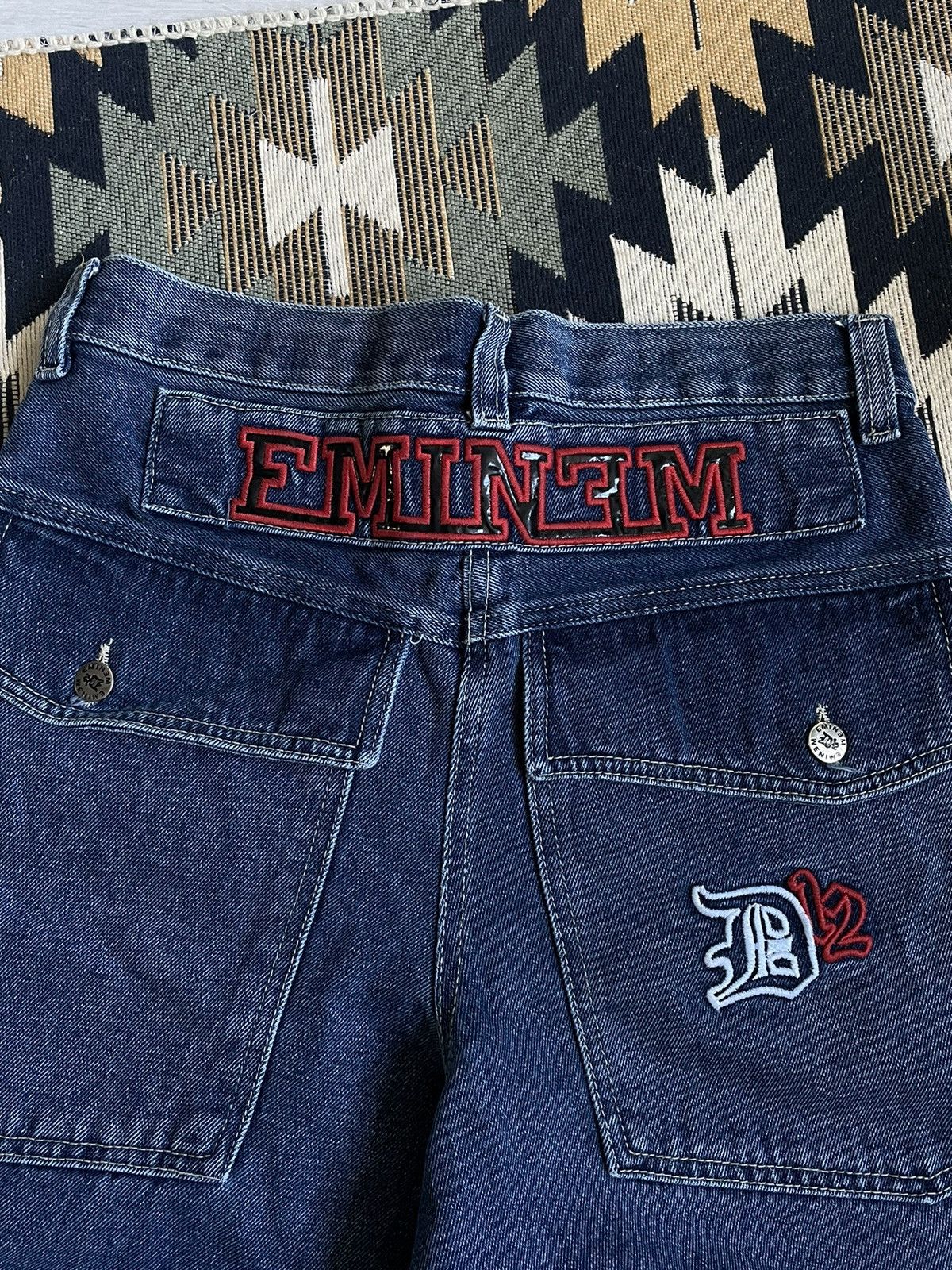 JNCO Vintage Eminem USA Rap Big Logo Denim Jeans Size US 30 / EU 46 - 8 Thumbnail