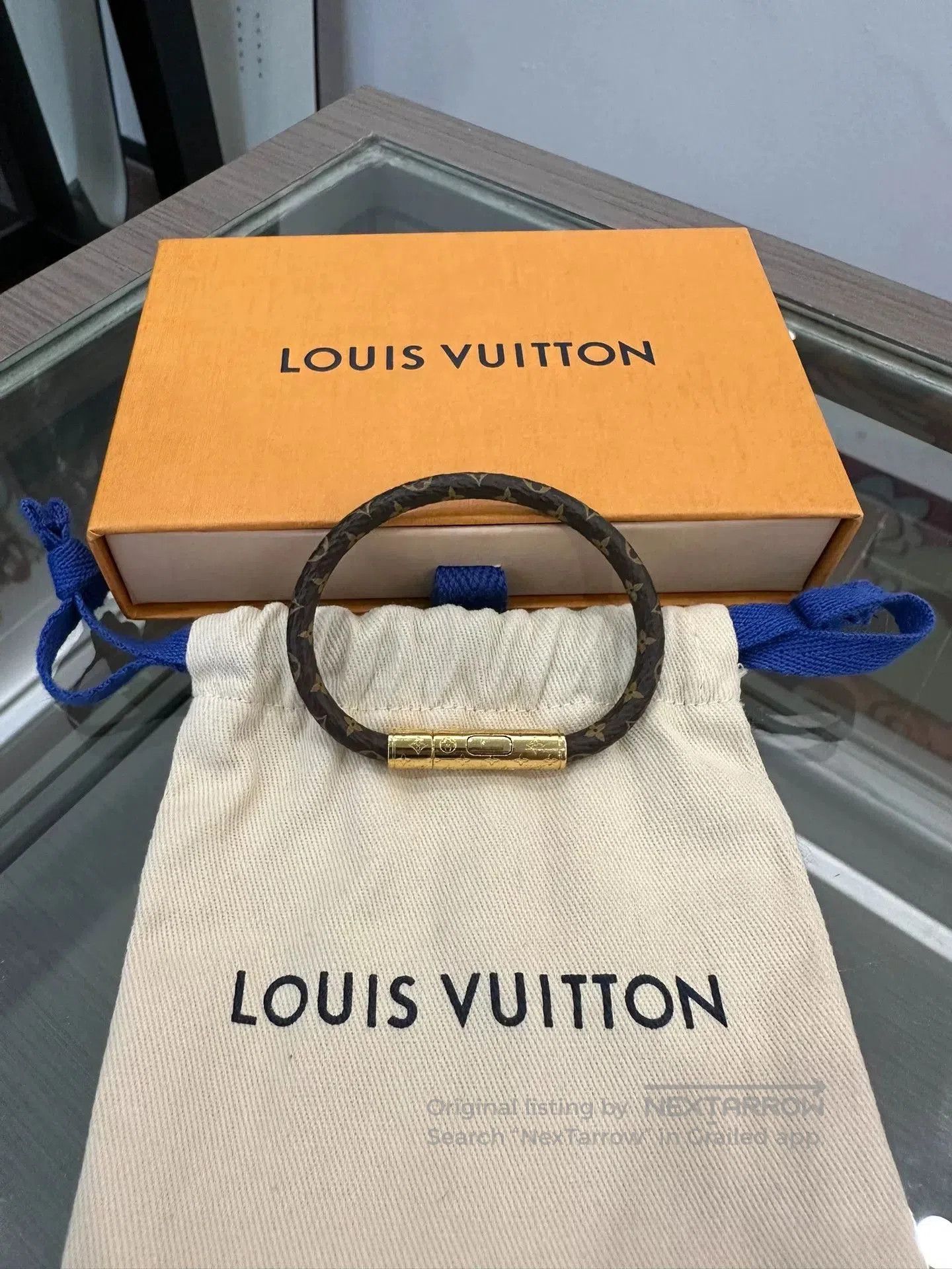 Louis Vuitton Louis Vuitton Vintage Monogram Brown Brass Bracelet. Size ONE SIZE - 1 Thumbnail