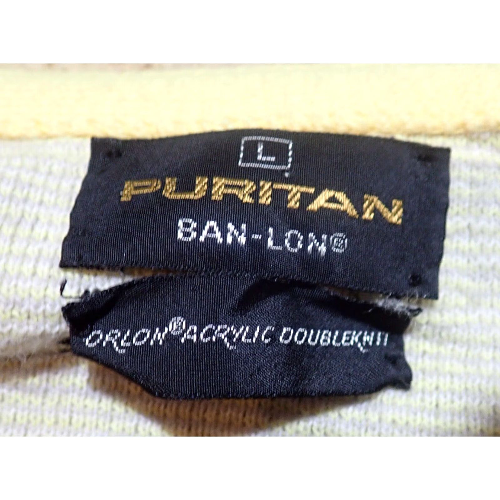 Vintage VINTAGE Puritan Ban-Lon Cardigan Sweater Mens L Geometric Design Orlon Acrylic Size US L / EU 52-54 / 3 - 5 Thumbnail