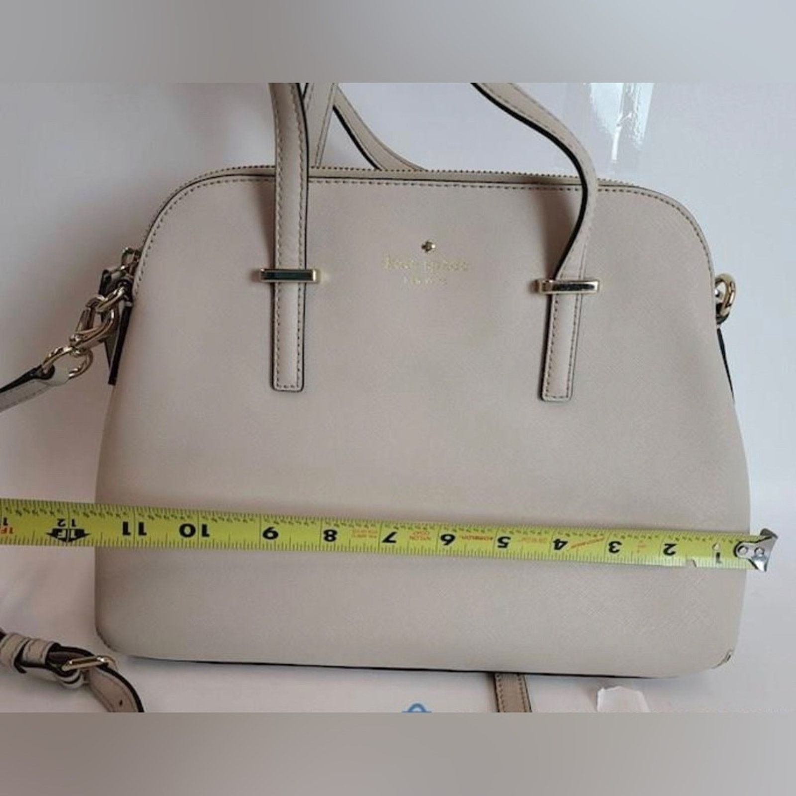Kate Spade KATE SPADE New York Cream Leather Top Handle Bag Size ONE SIZE - 3 Thumbnail