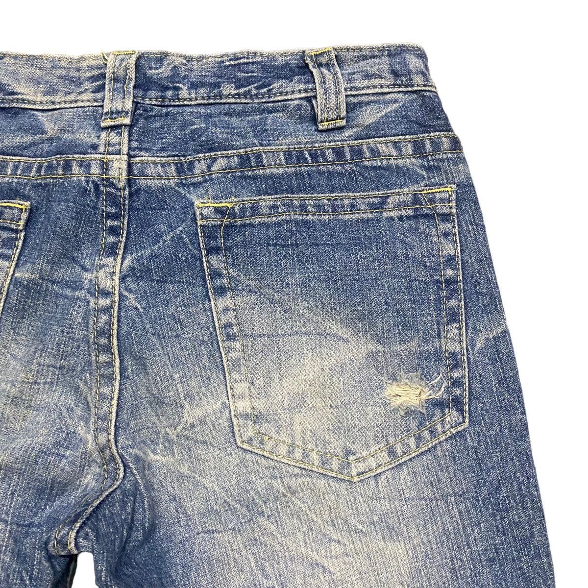 Japanese Brand Ozz-First Pinball Denim Flare Jeans Trashed Size US 30 / EU 46 - 12 Thumbnail