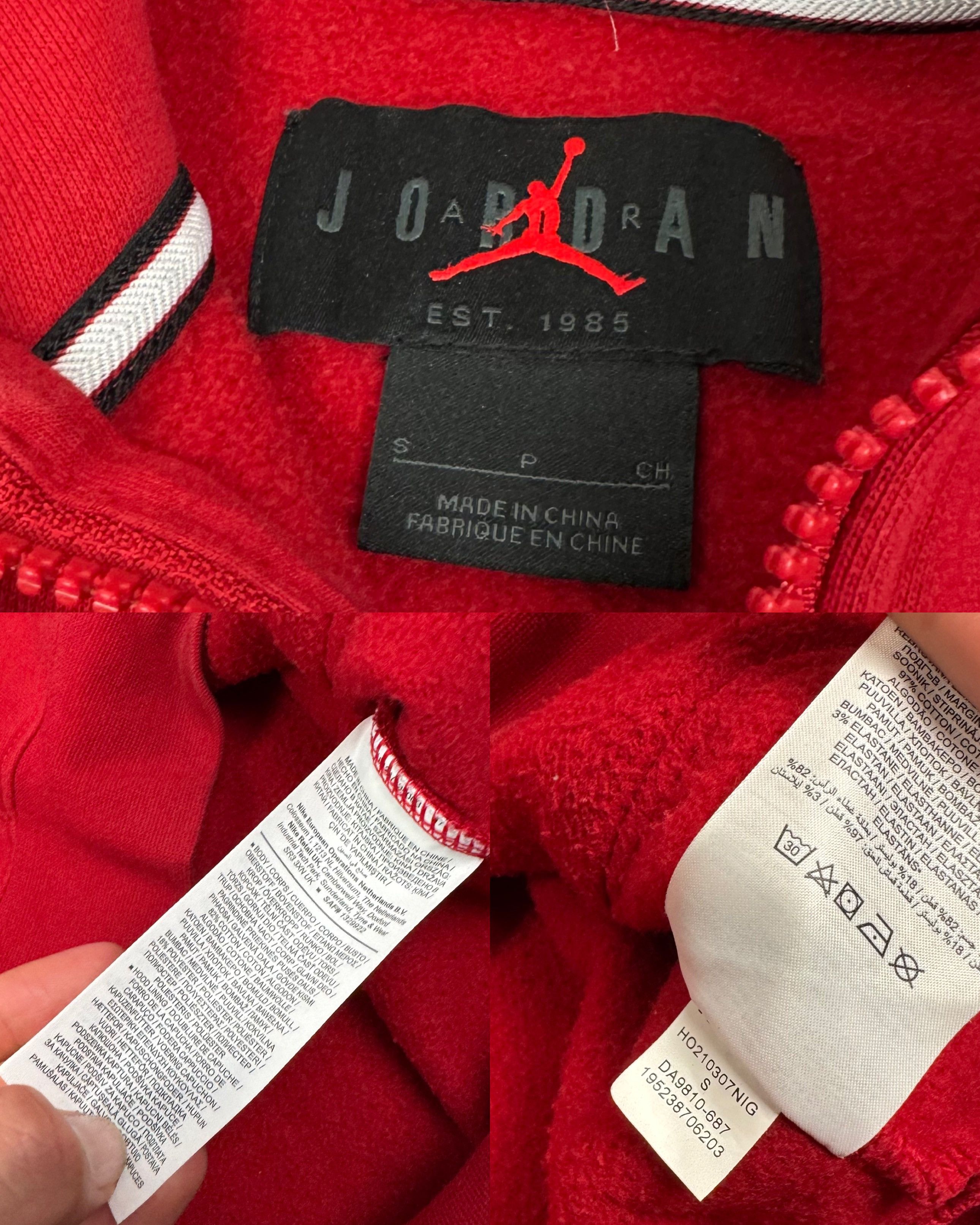 Jordan Brand Air Jordan Essential Men Red Cotton Fleece Full Zip Hoodie S Size US S / EU 44-46 / 1 - 3 Thumbnail