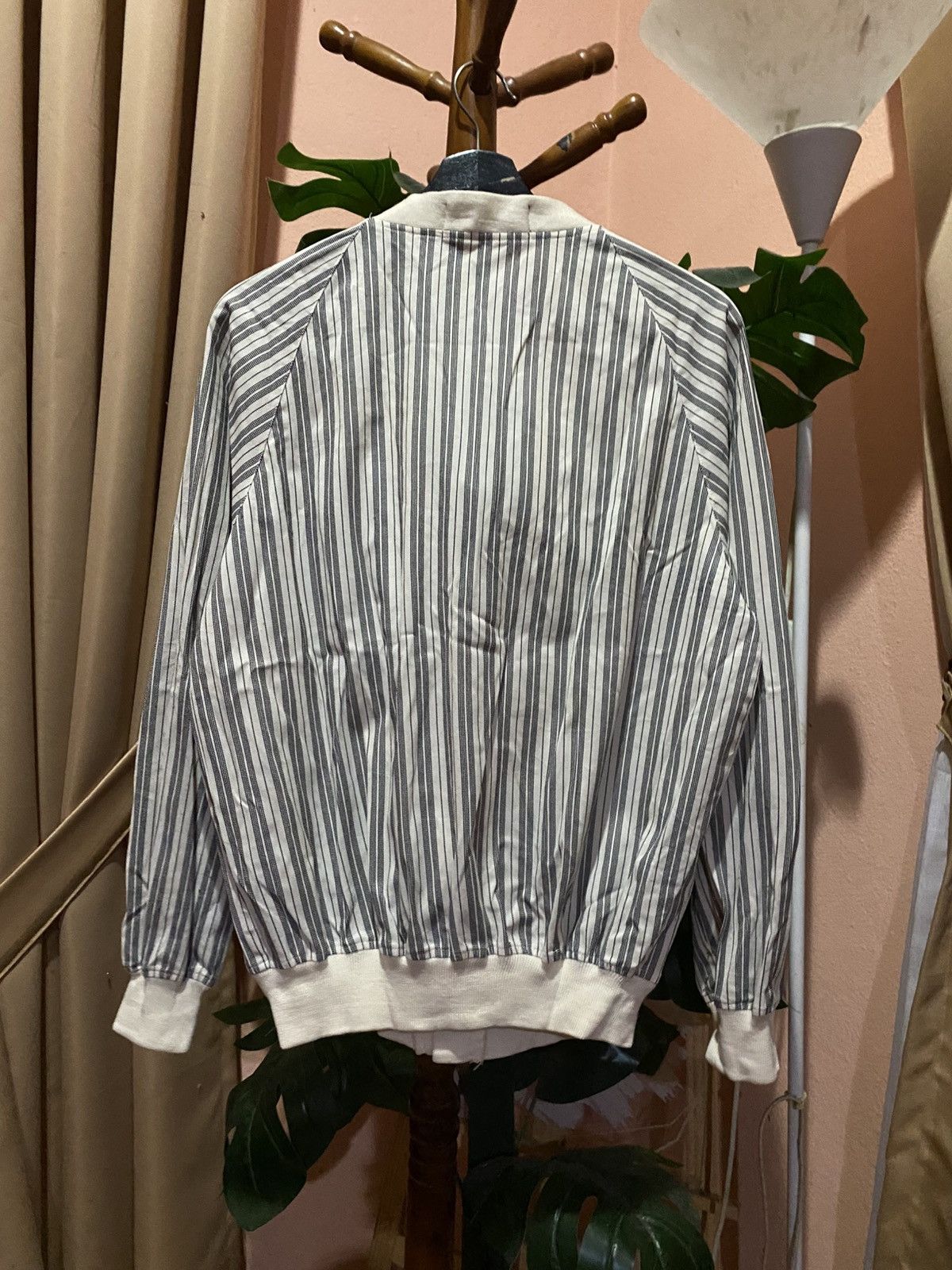 Vintage 70s John Miller Striped Button-Up Cardigan Jacket – Classic Size US M / EU 48-50 / 2 - 7 Thumbnail