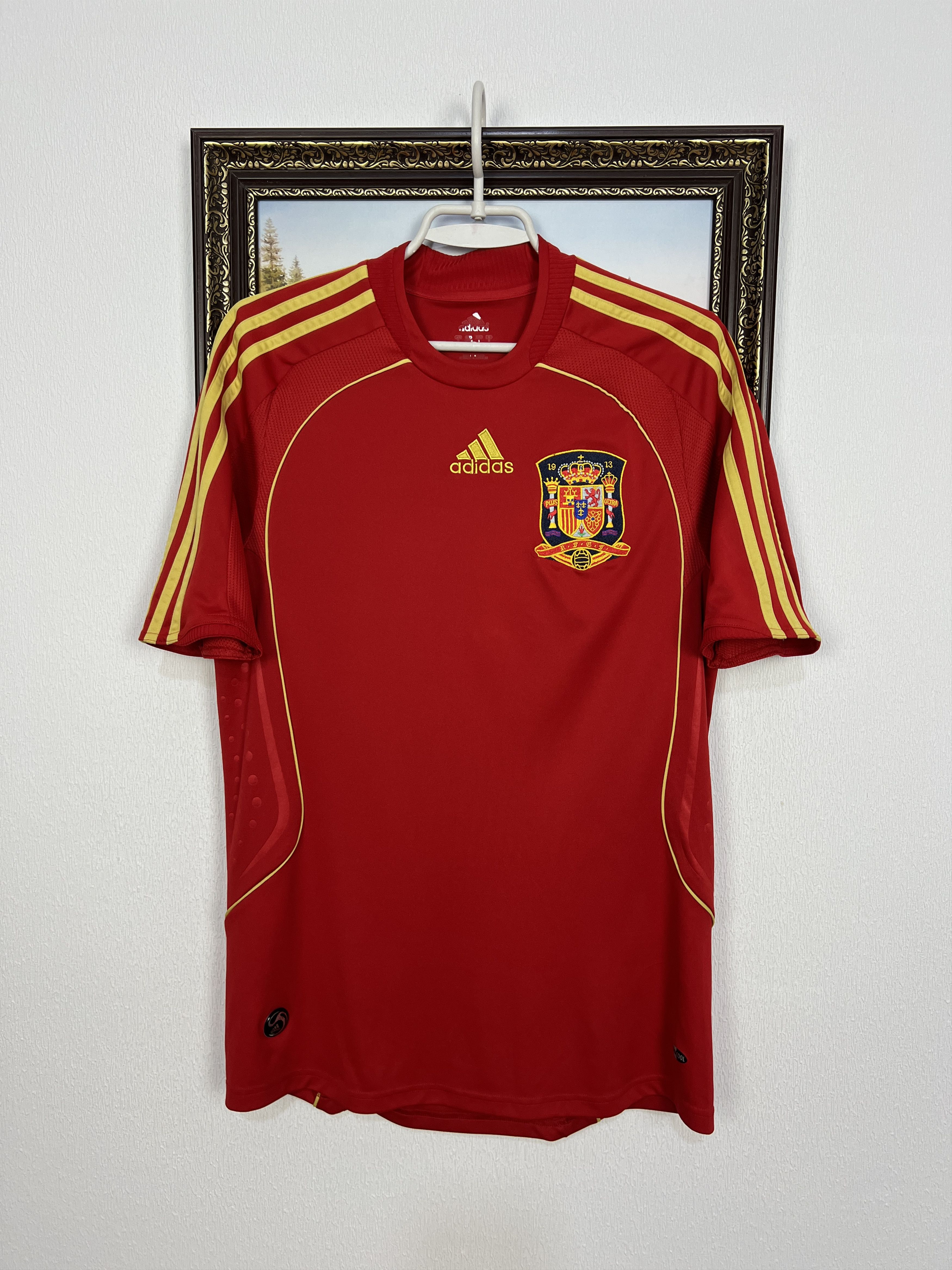 Spain Home football shirt 2008 Soccer Adidas #9 Torres