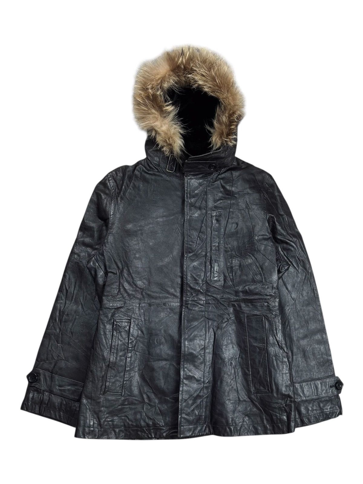 Ekam 2000s Edge Rupert - Fur Hoodie Leather Jacket Size US M / EU 48-50 / 2 - 1 Thumbnail