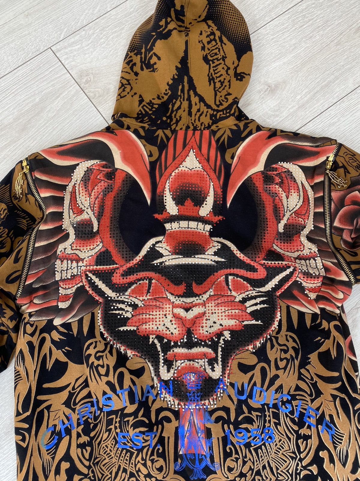 Christian Audigier × Japanese Brand Christian Audiger Y2k zip-hoodie size M Size US M / EU 48-50 / 2 - 16 Thumbnail