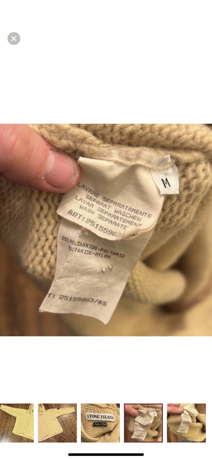 Designer × Stone Island × Streetwear STONE Island Wool Hoodie Made in Italy Size US M / EU 48-50 / 2 - 8 Thumbnail