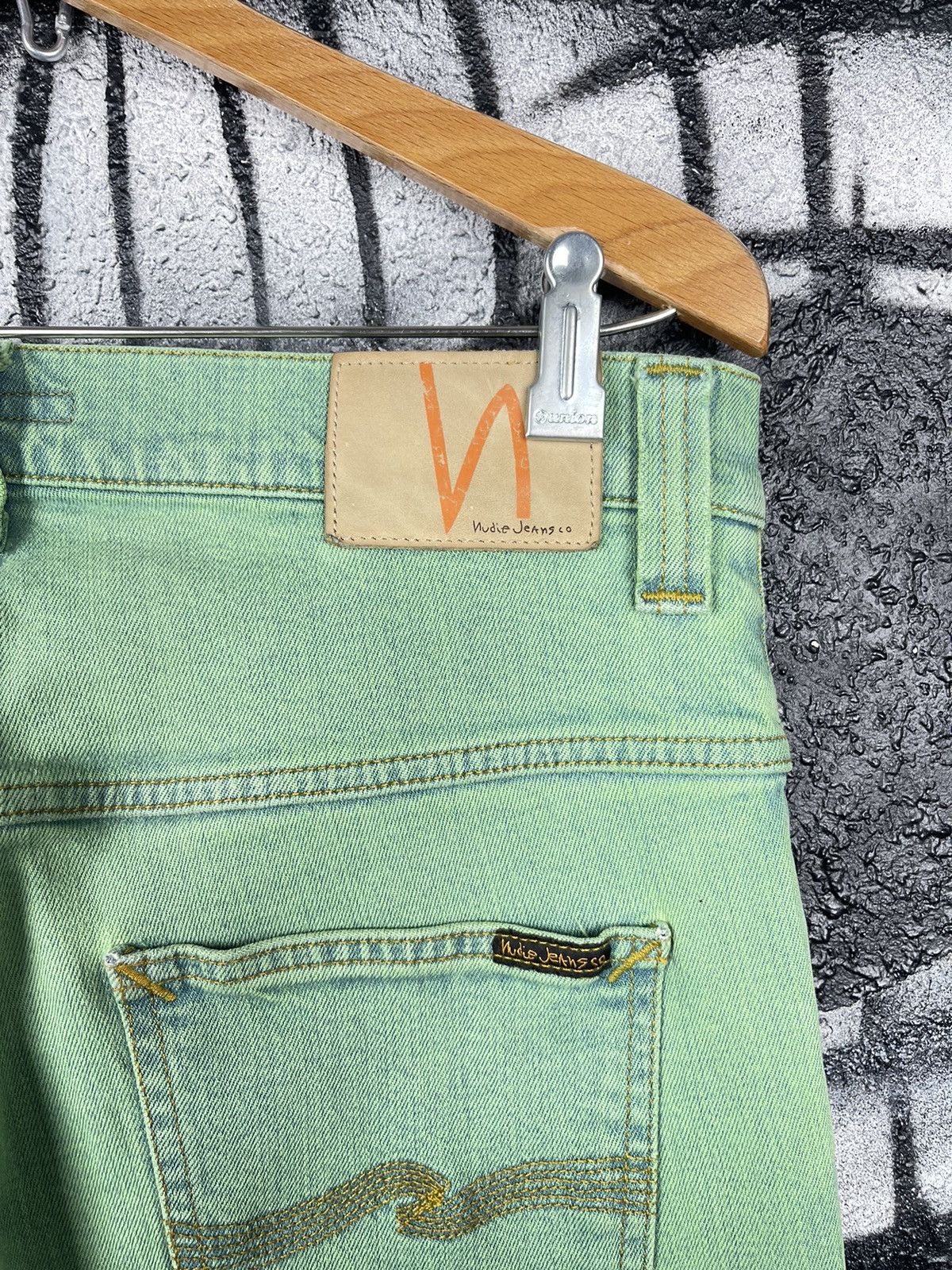 Nudie Jeans Nudie Jeans Co. Light Green Slim Fit Denim Jeans Size 33 Size US 33 - 9 Thumbnail