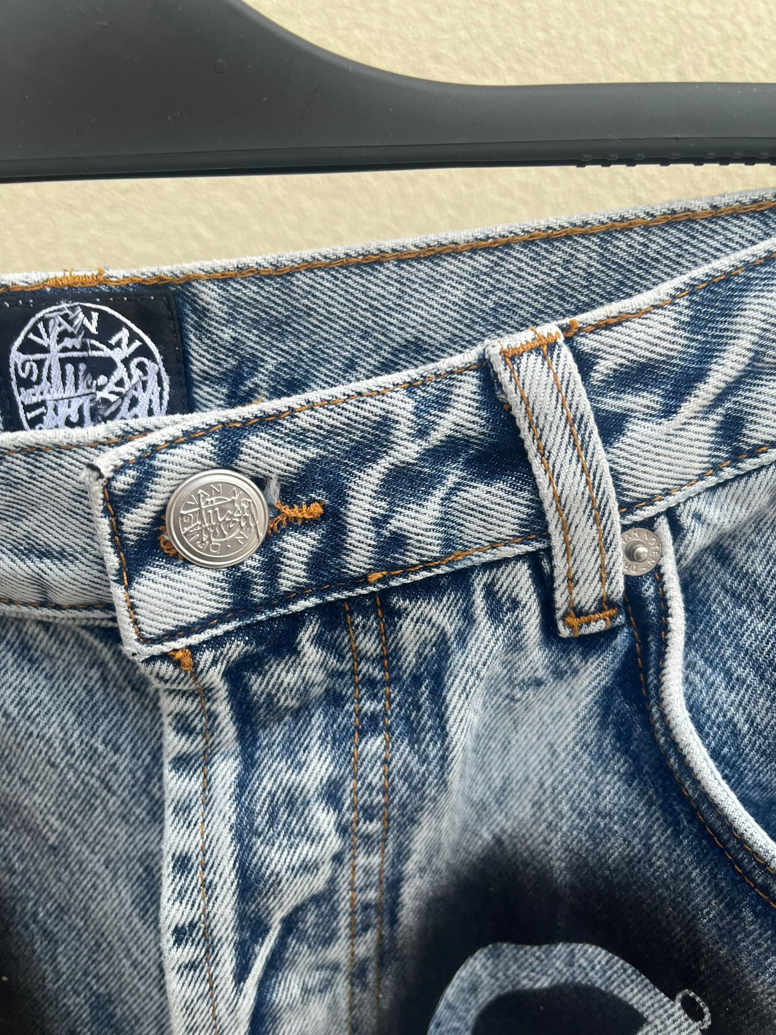 Dries Van Noten × Stussy Stencil Denim in Light Blue Size US 38 / EU 54 - 7 Thumbnail