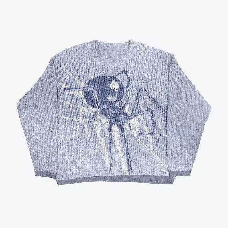 Other Knitted Punk Vintage Retro Style Spider Sweater Pullover Size US L / EU 52-54 / 3 - 1 Thumbnail