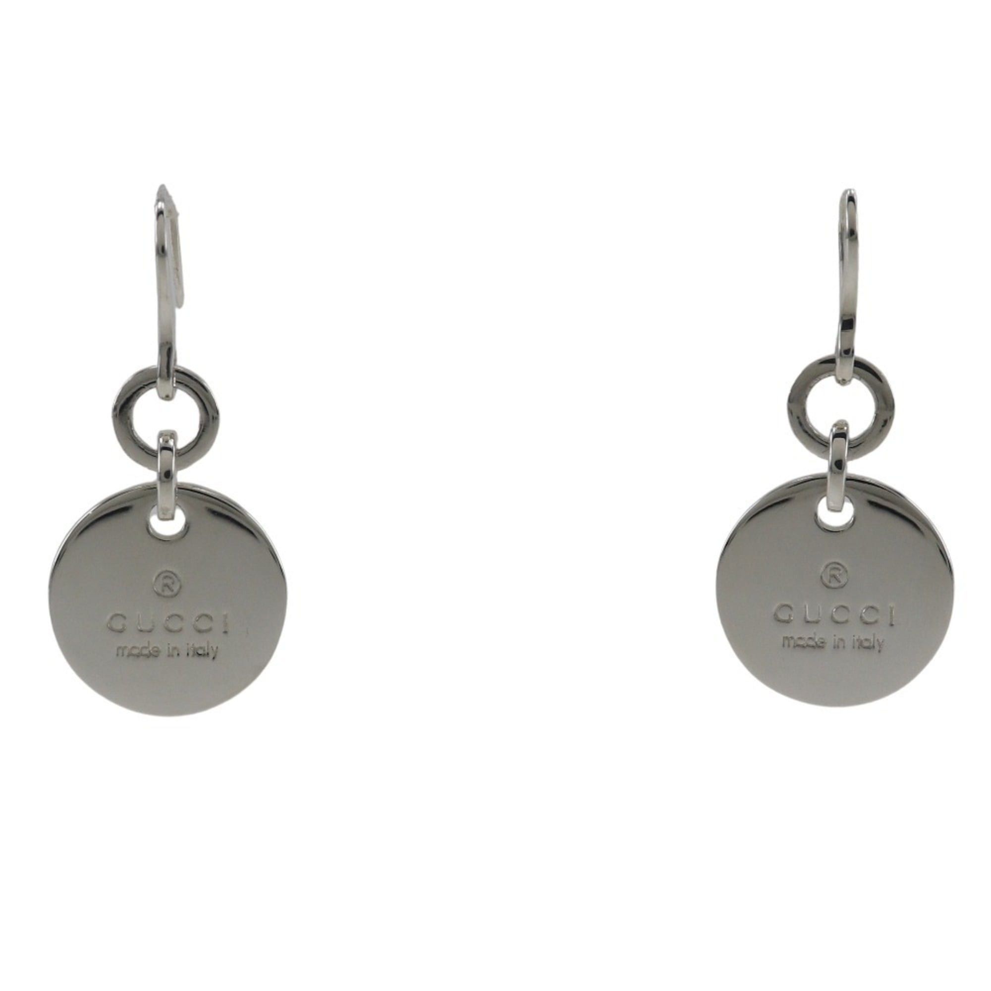 Gucci Gucci Trademark Earrings Logo Round Silver 925 Approx. 12.1g Women's Size ONE SIZE - 1 Thumbnail