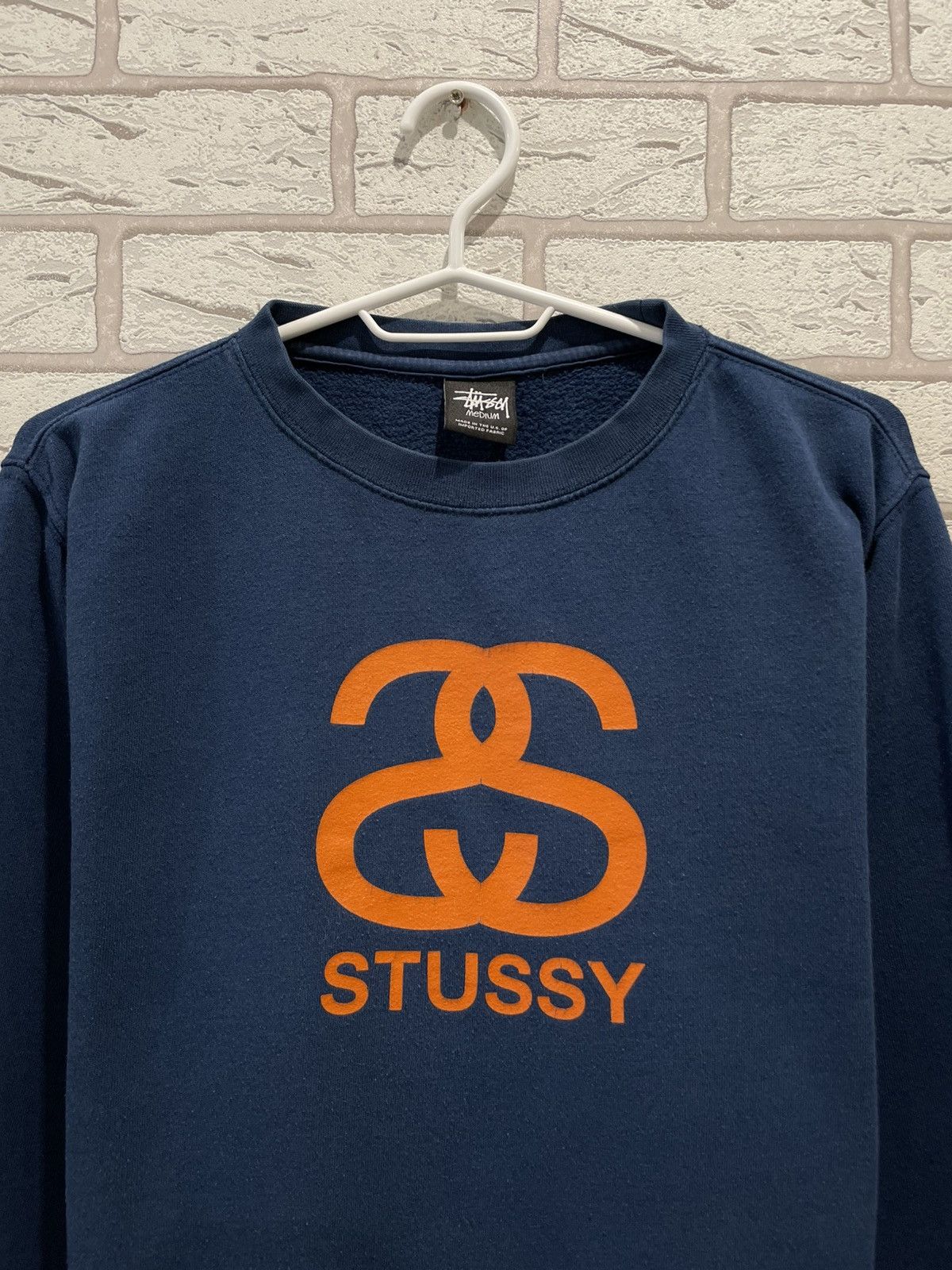 Stussy × Vintage Vintage Stussy Made in USA Sweatshirt Pullover Big Logo Size US M / EU 48-50 / 2 - 3 Thumbnail