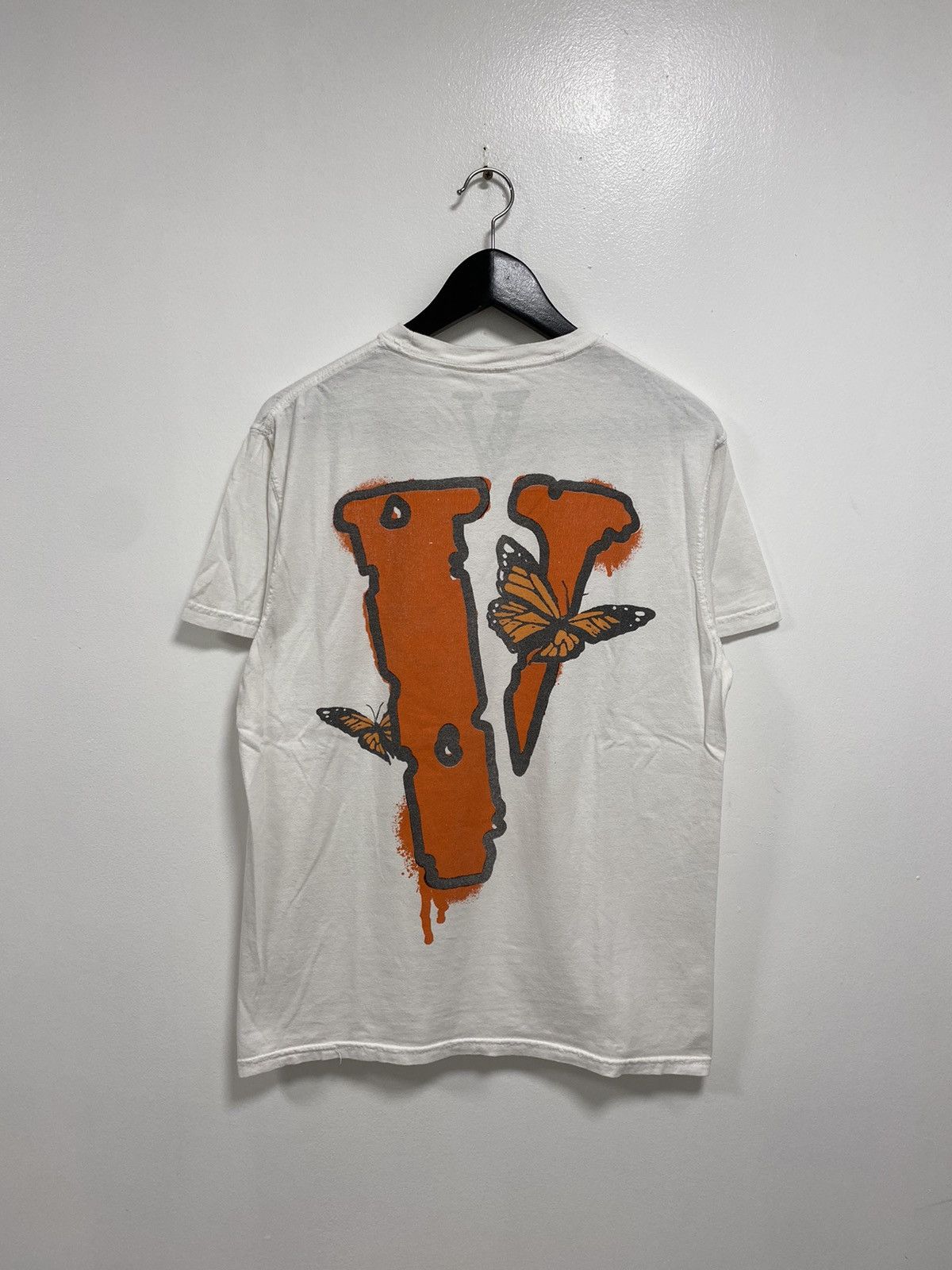 VLONE hot x Juice Wrld 999 Orange on Black T-shirt