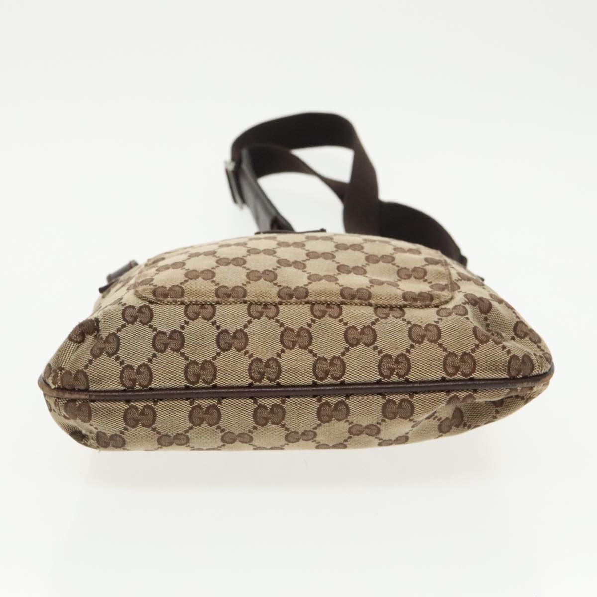 Gucci GUCCI GG Canvas Shoulder Bag Beige Dark Brown Silver Size ONE SIZE - 9 Thumbnail