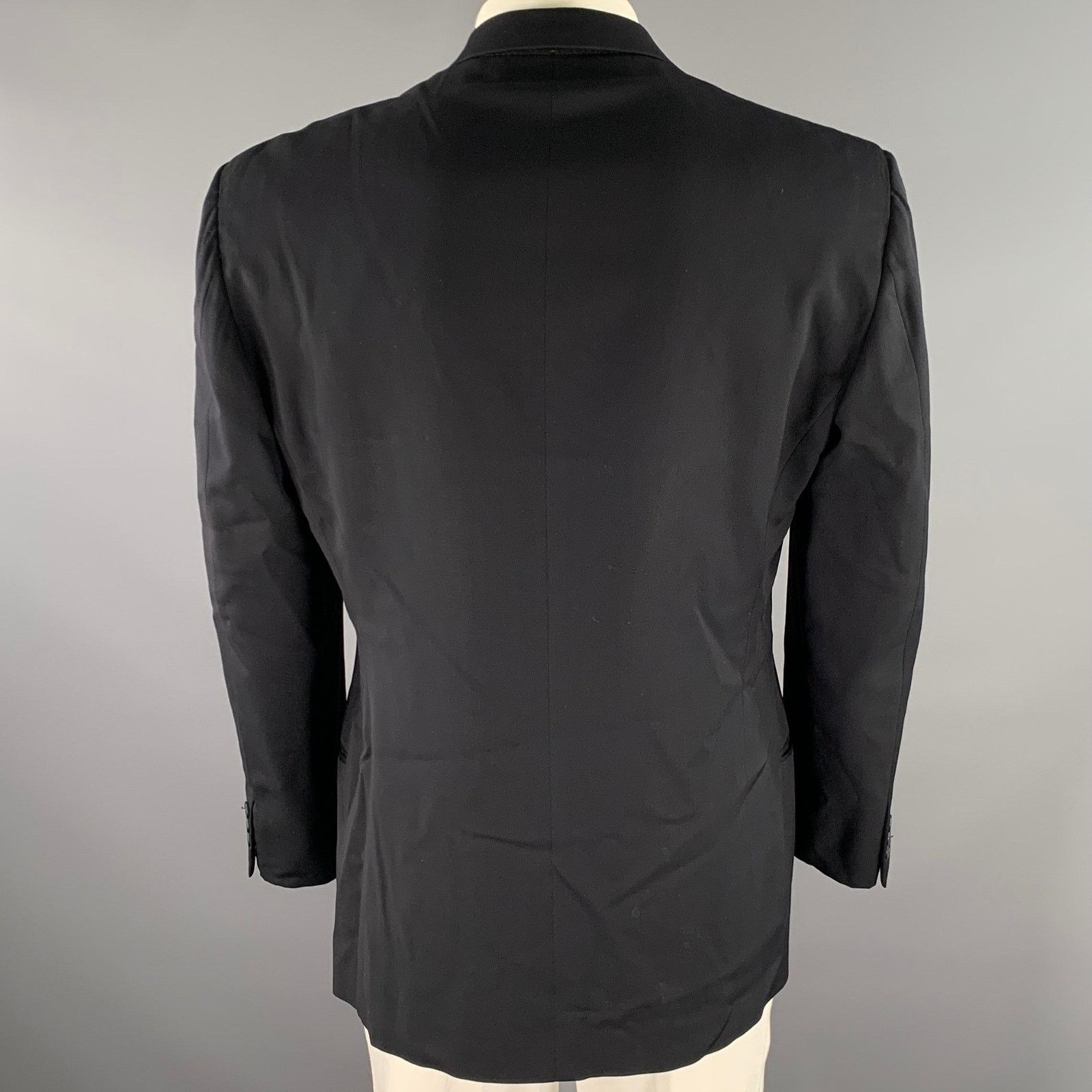 Giorgio Armani GIORGIO ARMANI Chest 46 Navy Wool Notch Lapel Sport Coat Size 46R - 4 Thumbnail