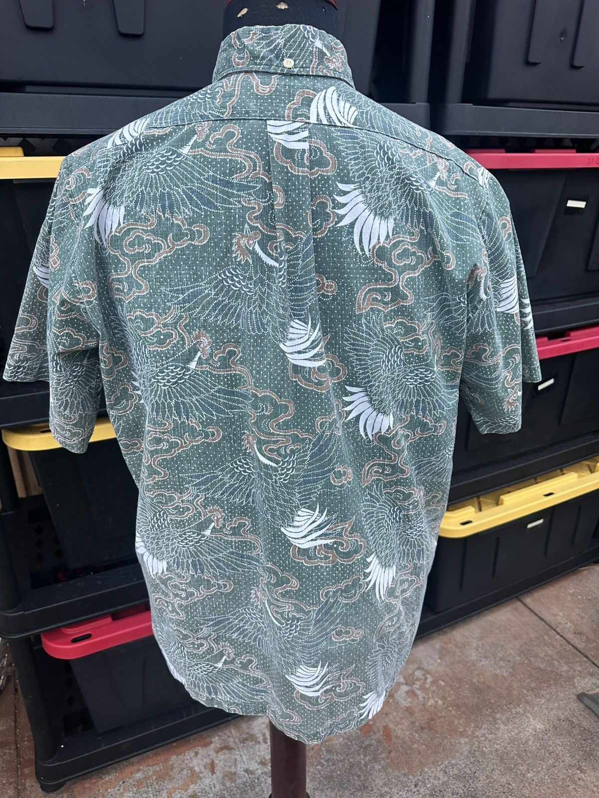 Reyn Spooner PreOwned Reyn Spooner Green Hawaiian Print Men's M Size US M / EU 48-50 / 2 - 2 Thumbnail