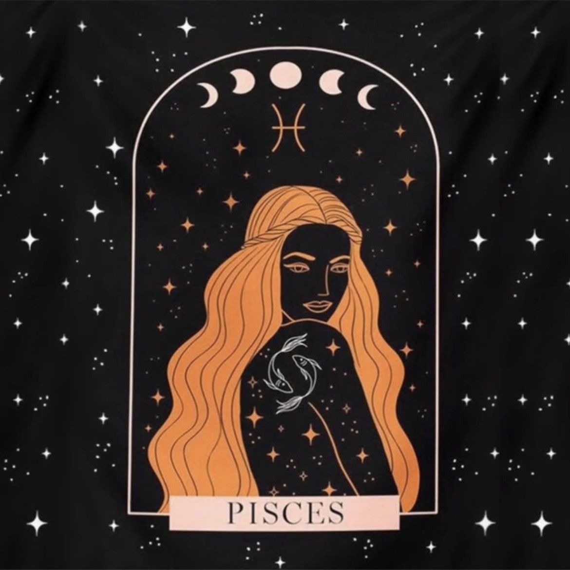 Other Pisces Tarot Constellation Astrology Zodiac Wall Tapestry Size ONE SIZE - 9 Thumbnail
