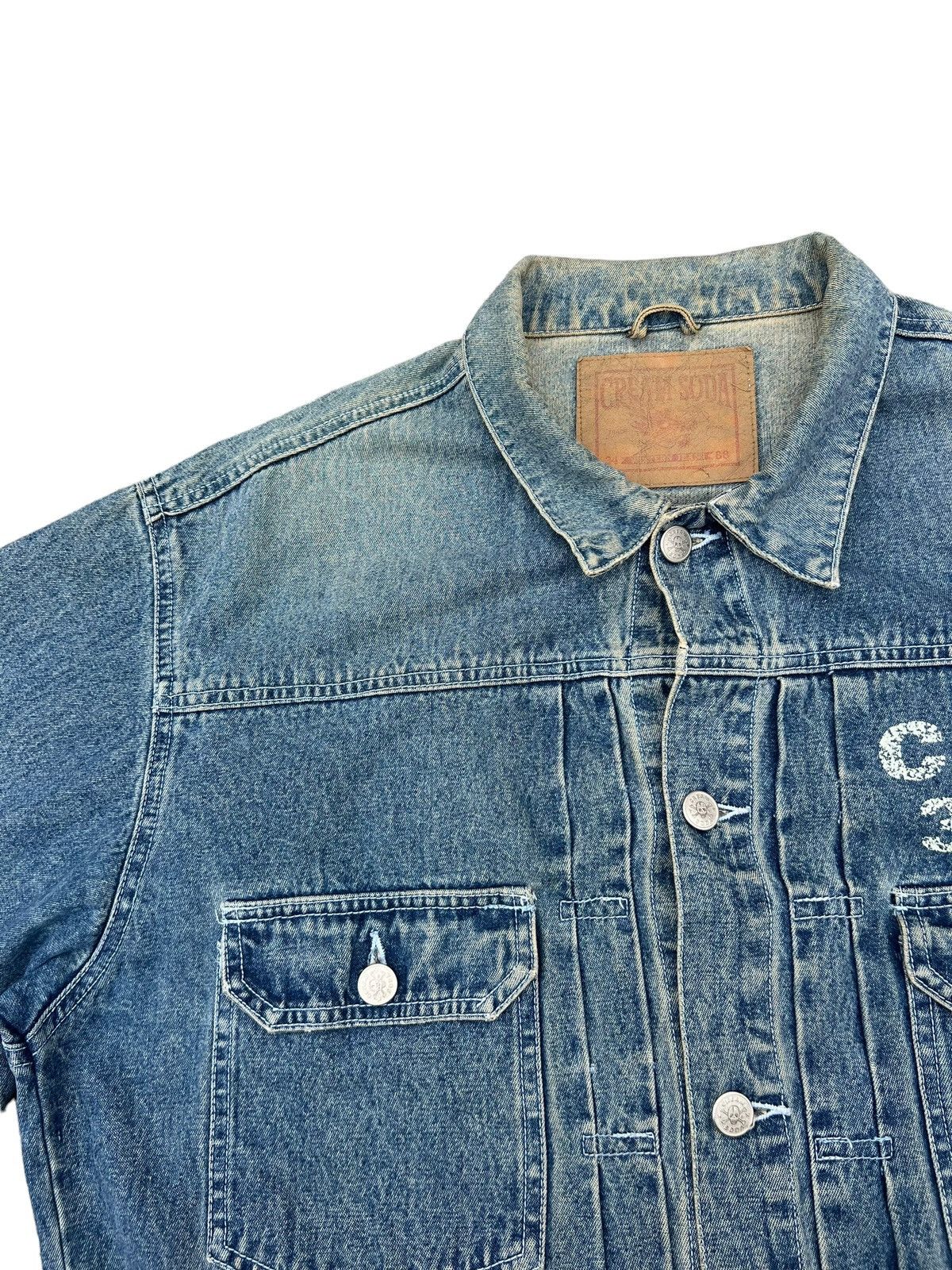 Vintage VTG Cream Soda Black Skull M.C Dallas 74’s Denim Jacket Size US XL / EU 56 / 4 - 12 Thumbnail