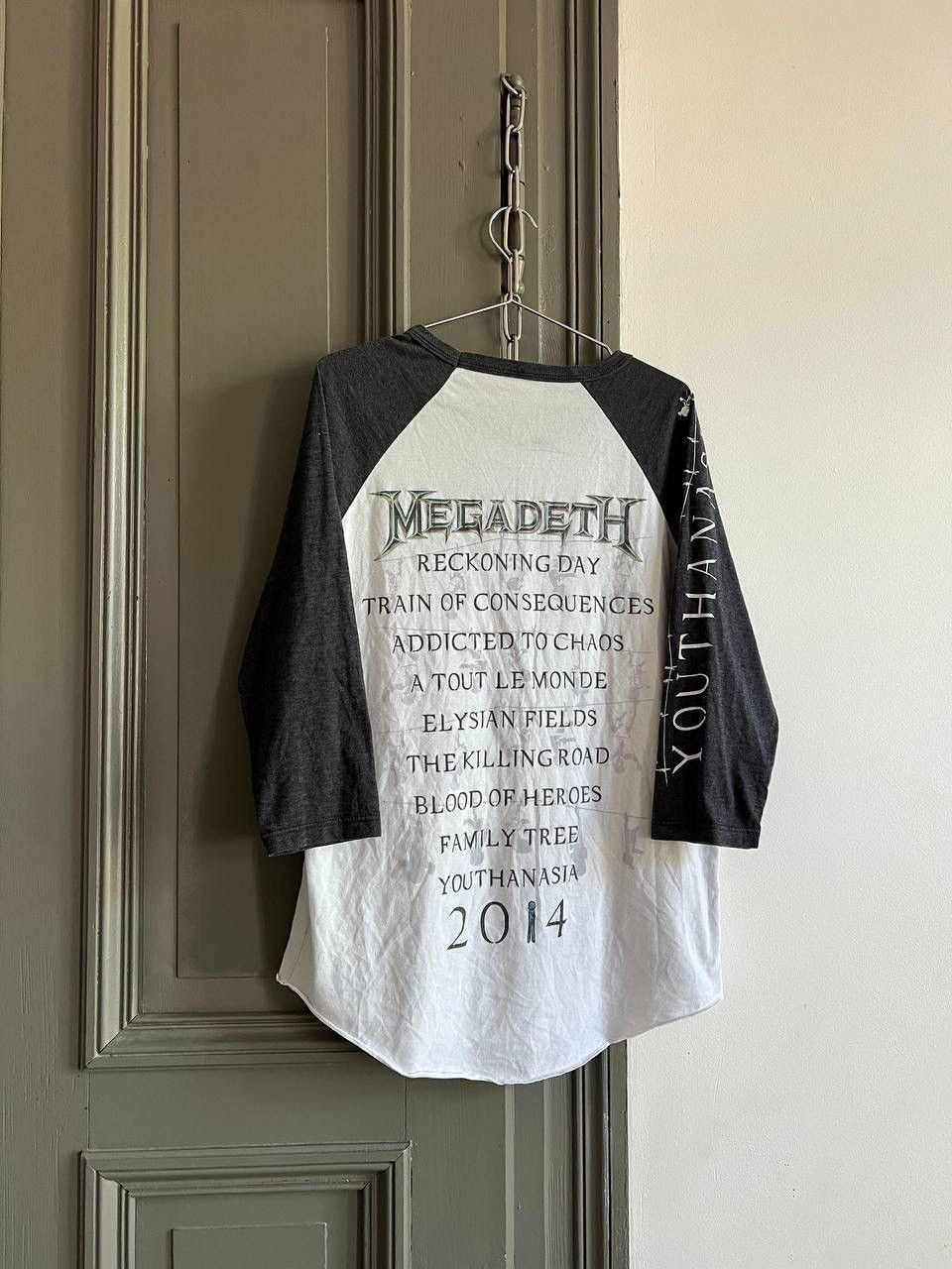 Band Tees × Megadeth Megadeath Youthanasia 2014 3/4 Sleeve T-Shirt Band Tee Size US M / EU 48-50 / 2 - 4 Thumbnail