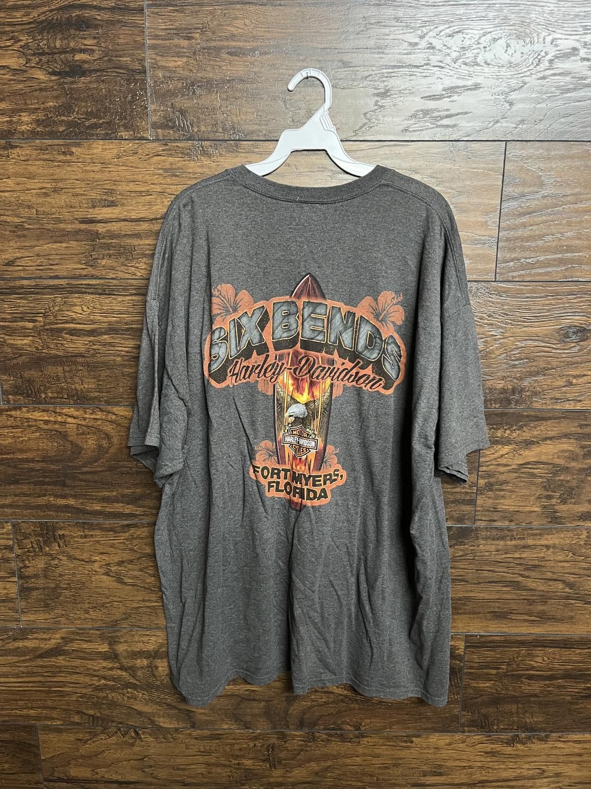 Harley Davidson T-shirt Harley Davidson Surfboard Flames Bald Eagle Surf Tee Size US XXL / EU 58 / 5 - 1 Thumbnail
