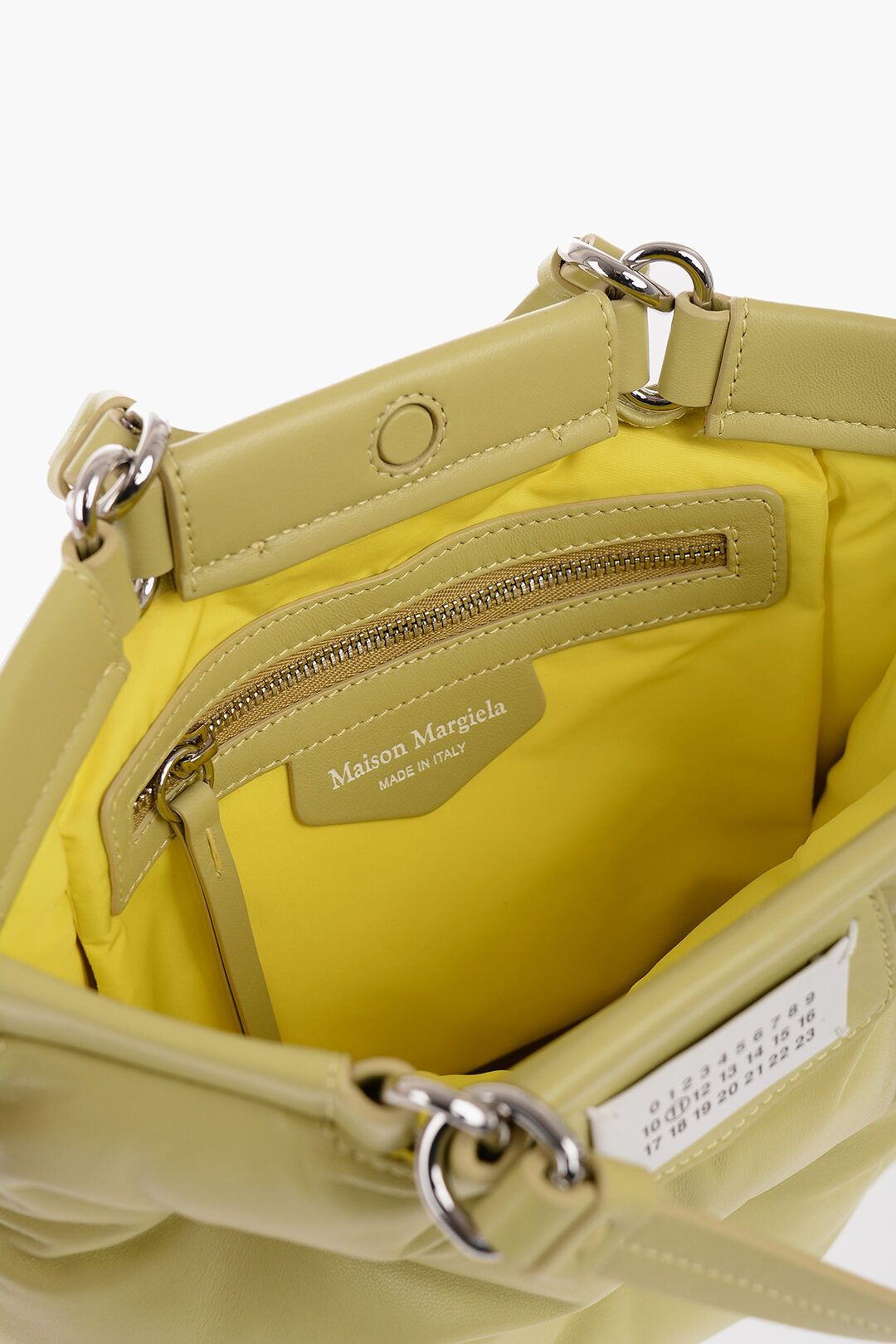 Maison Margiela og1mm1224 Size: OS / Quilted Vegan Leather Handbag in Yellow Size ONE SIZE - 5 Thumbnail