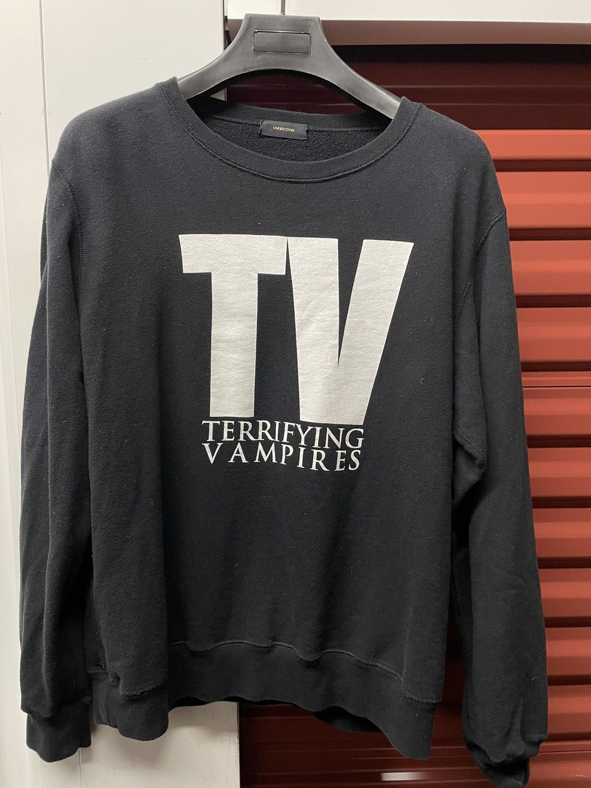 image of Undercover Tv Sweatshirt in Black, Men's (Size Medium)