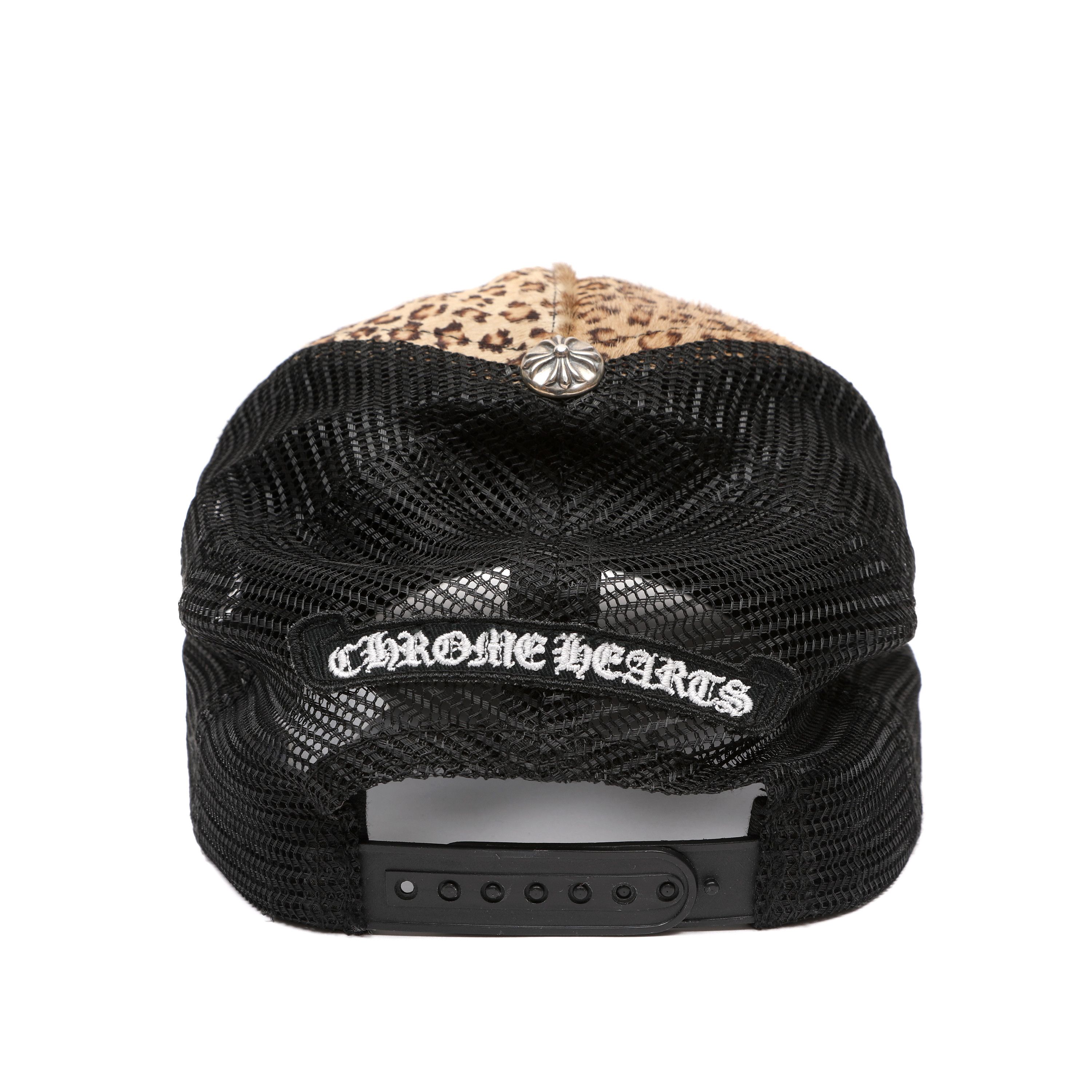 Chrome Hearts Triple Cross Patch Leopard Trucker Hat Size ONE SIZE - 3 Thumbnail