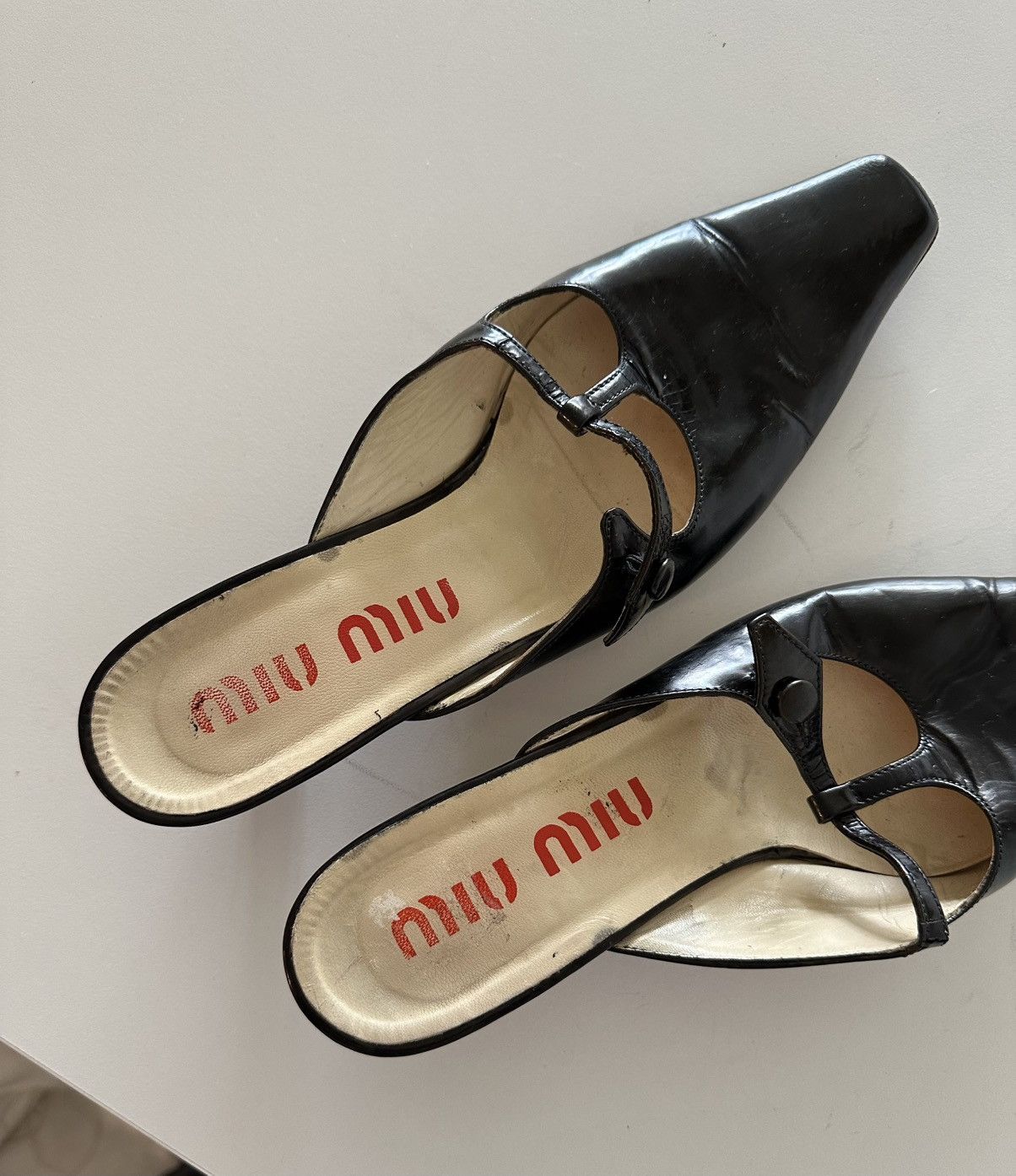 Miu Miu Vintage Miu Miu 90s Archive Mules Kitten Coquette Office Size US 10 / IT 40 - 6 Thumbnail