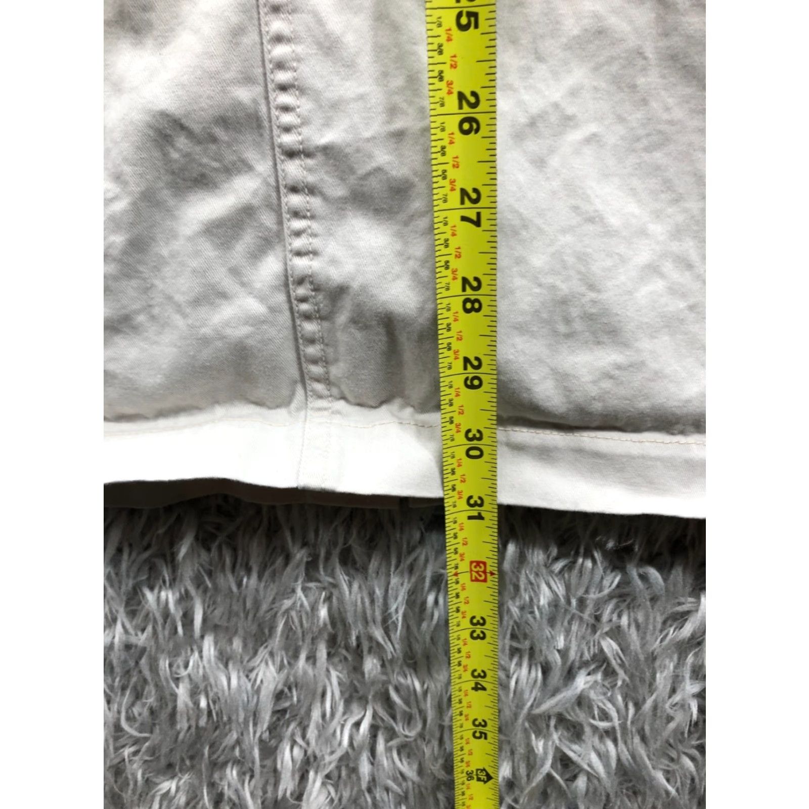 Vintage Tangents Skirt Woman Juniors 3 Back Slit Long Beige Denim Cotton Logo Slit 3/4? Size 26" / US 2 / IT 38 - 4 Thumbnail