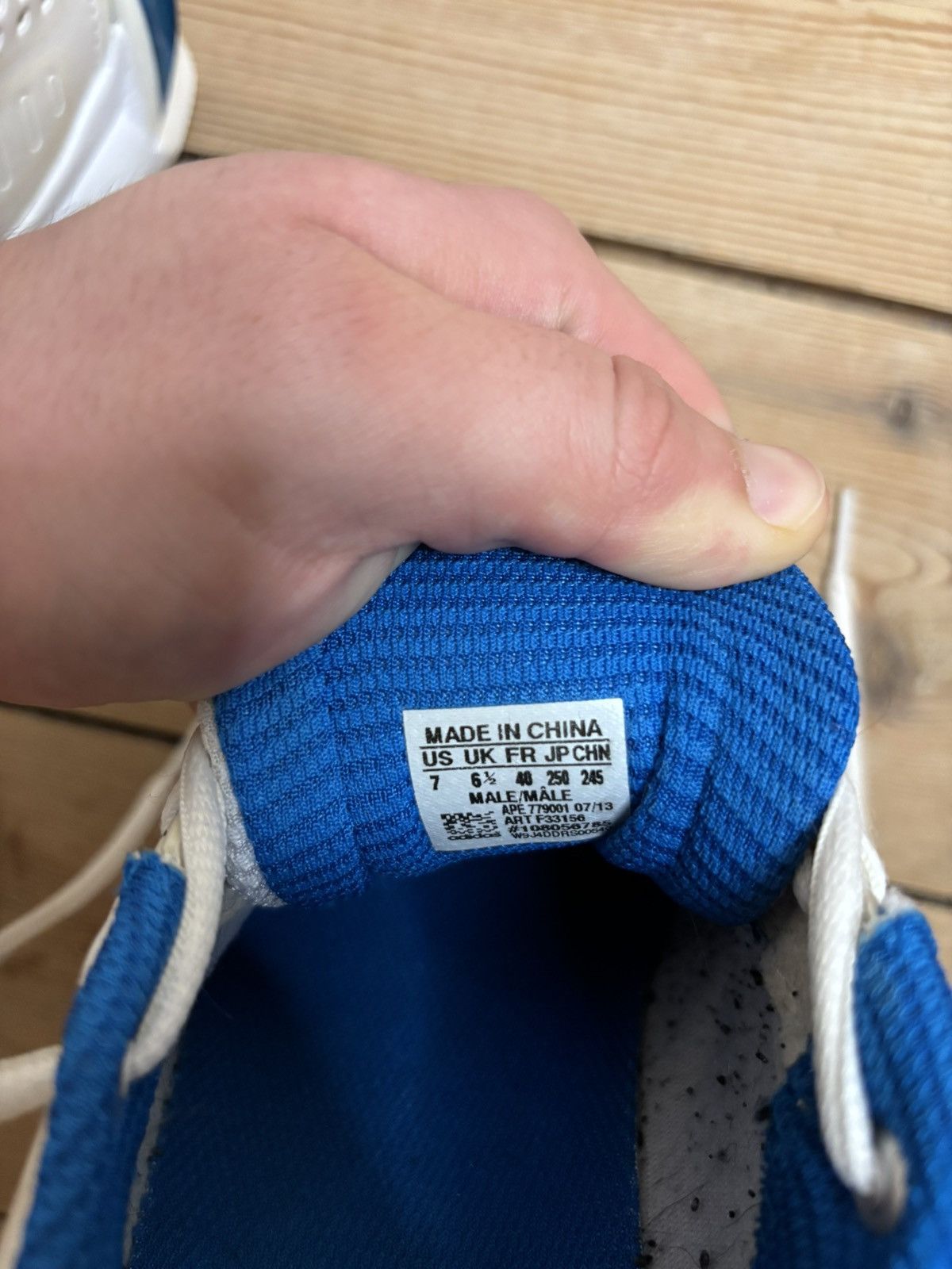 Adidas Adidas Barricade IV “Speedcut” White / Blue (EU 40) Size US 7.5 / EU 40-41 - 7 Thumbnail