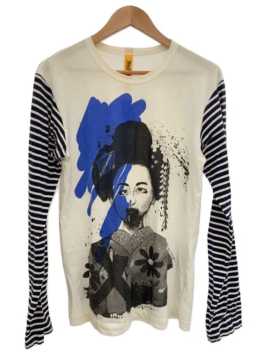 Yohji Yamamoto Striped Graphic Long Sleeve Tee Size US L / EU 52-54 / 3 - 1 Thumbnail