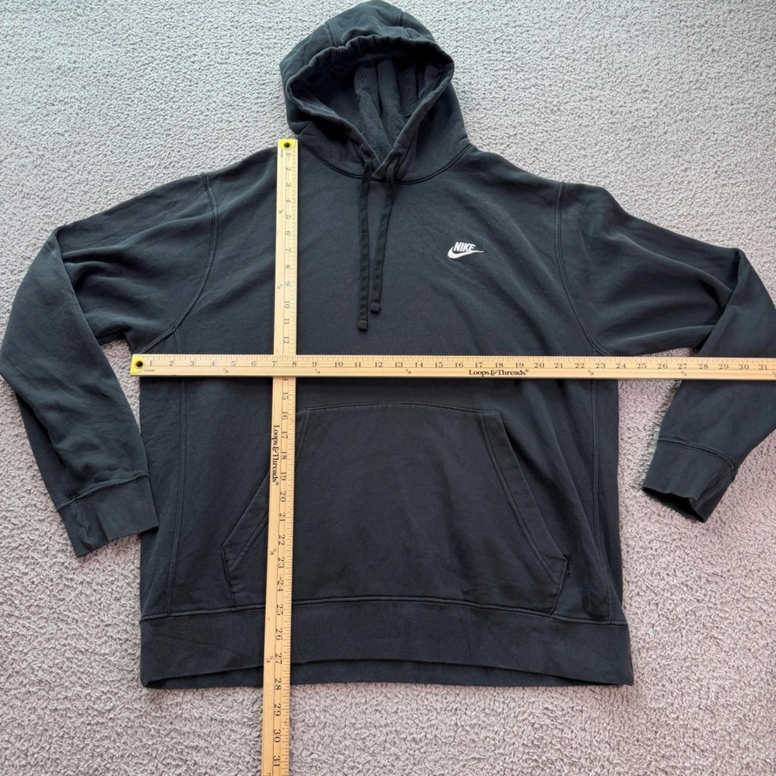 Nike Nike Sportswear Club Fleece Pullover Hoodie Black Men XL Size US XL / EU 56 / 4 - 2 Thumbnail