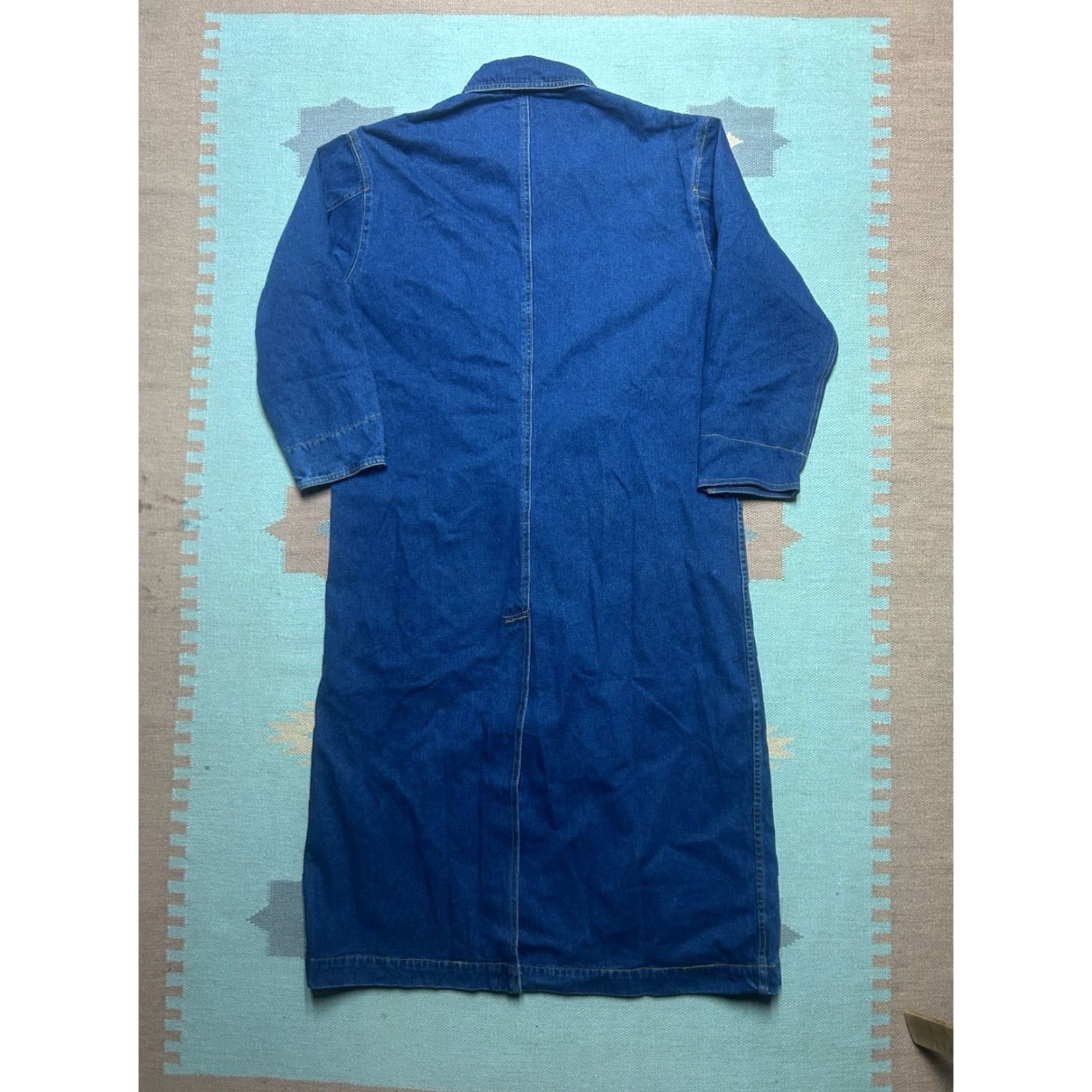 Denime VINTAGE Long Denim Duster Trench Coat Jacket Western Boho Steampunk Women’s sz 8 Jacket Coat Denim Blue Women 8 Men’s Women’s? Size M / US 6-8 / IT 42-44 - 8 Thumbnail