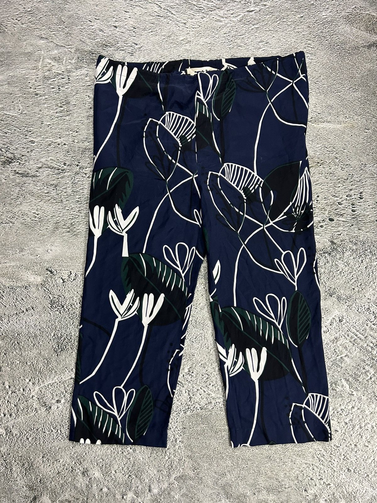 Marni Marni Summer Edition 2014 silk pants blue floral Size 28" / US 6 / IT 42 - 1 Thumbnail