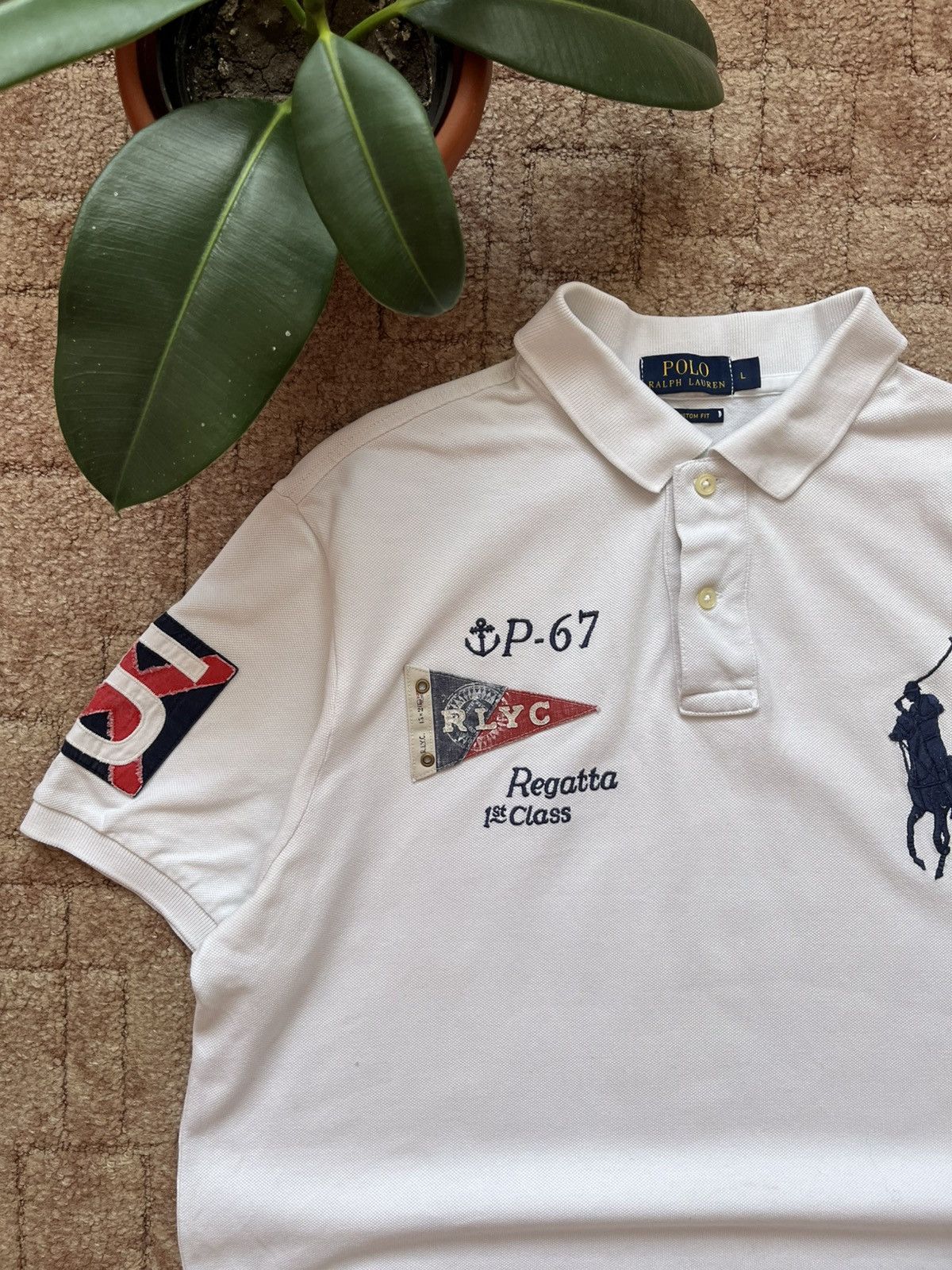 Polo Ralph Lauren Vintage Polo Ralph Lauren #5 Big Logo Chief Kief White Tee Size US L / EU 52-54 / 3 - 2 Thumbnail
