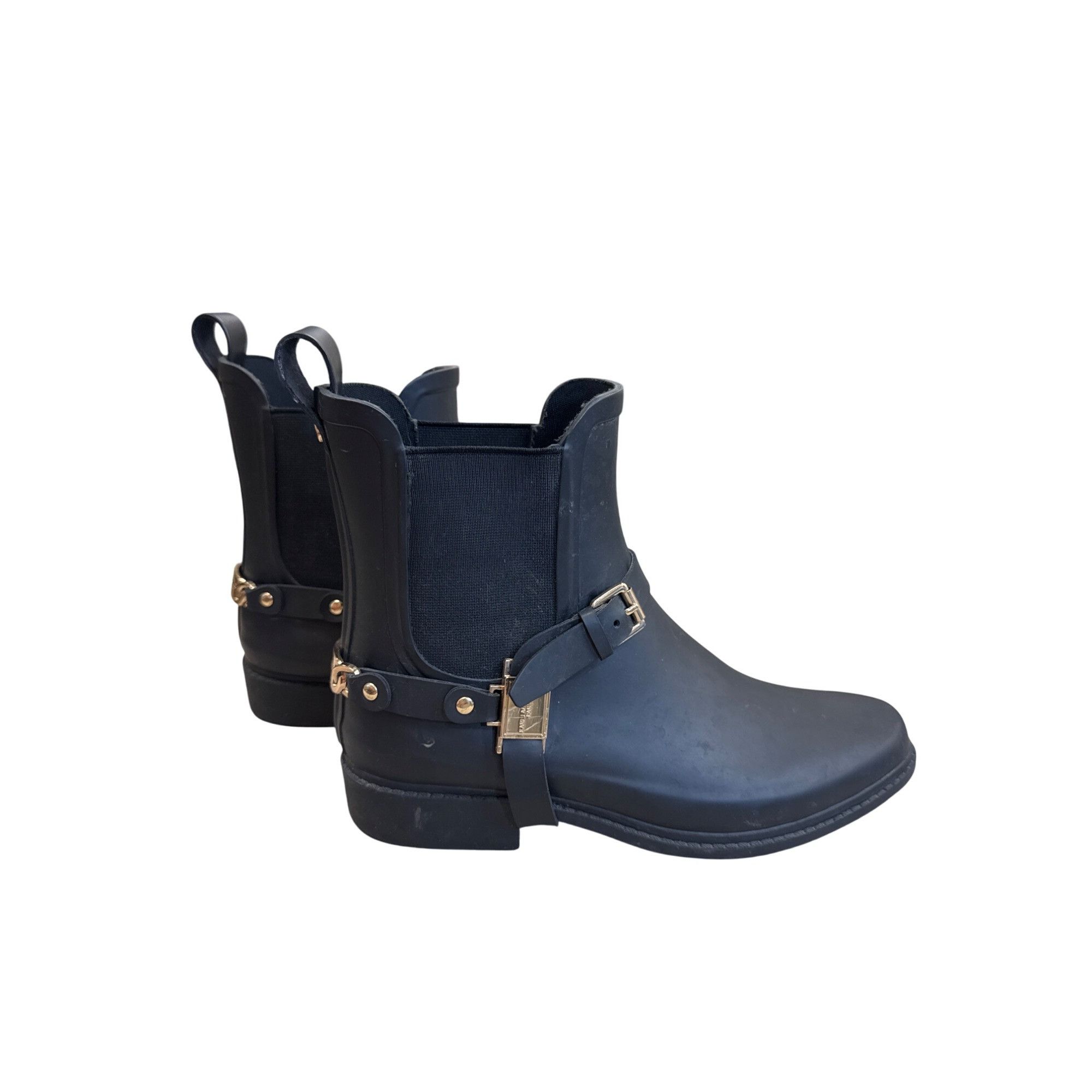 Karl Lagerfeld Karl Lagerfeld Lou Womens Black Rubber Rain Boots Size 8M SK Size US 8 / IT 38 - 4 Thumbnail