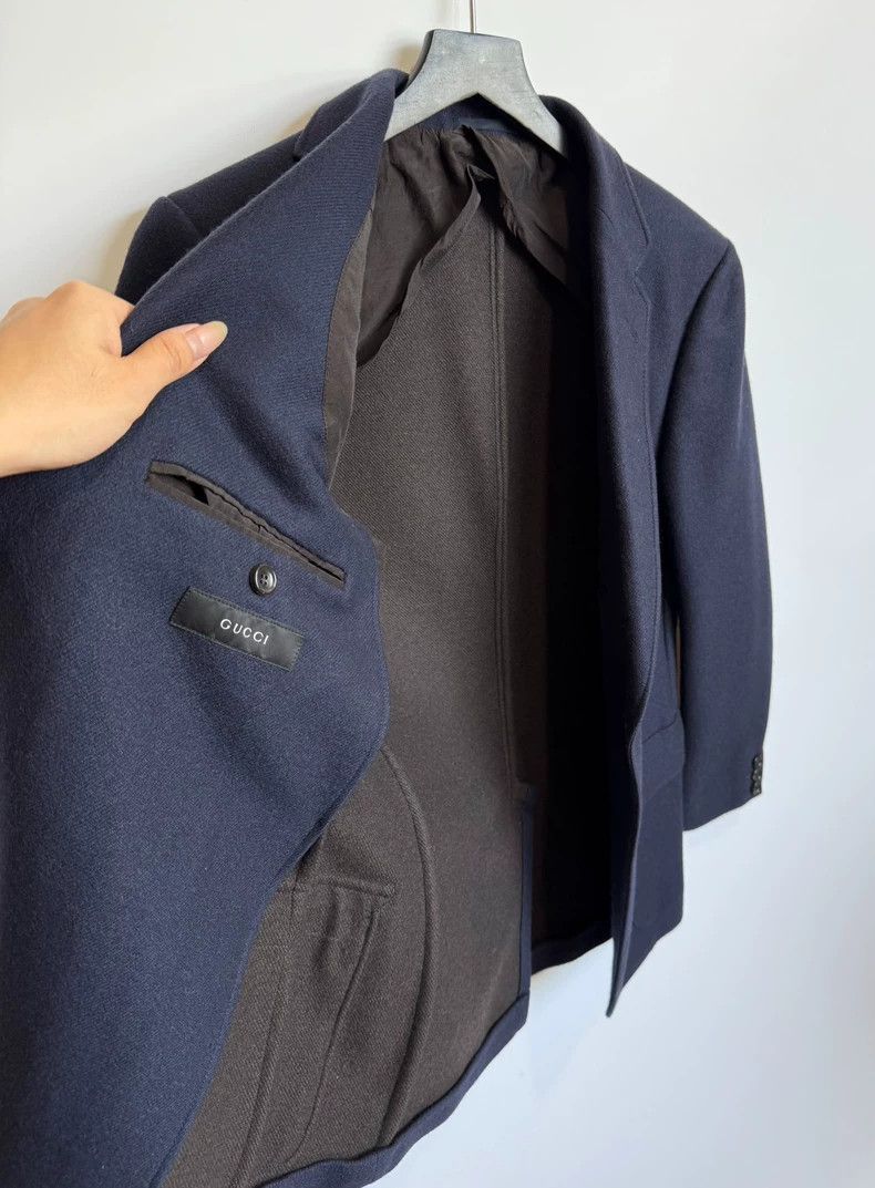 Gucci Gucci Pure cashmere dark blue suit Size 50R - 6 Thumbnail