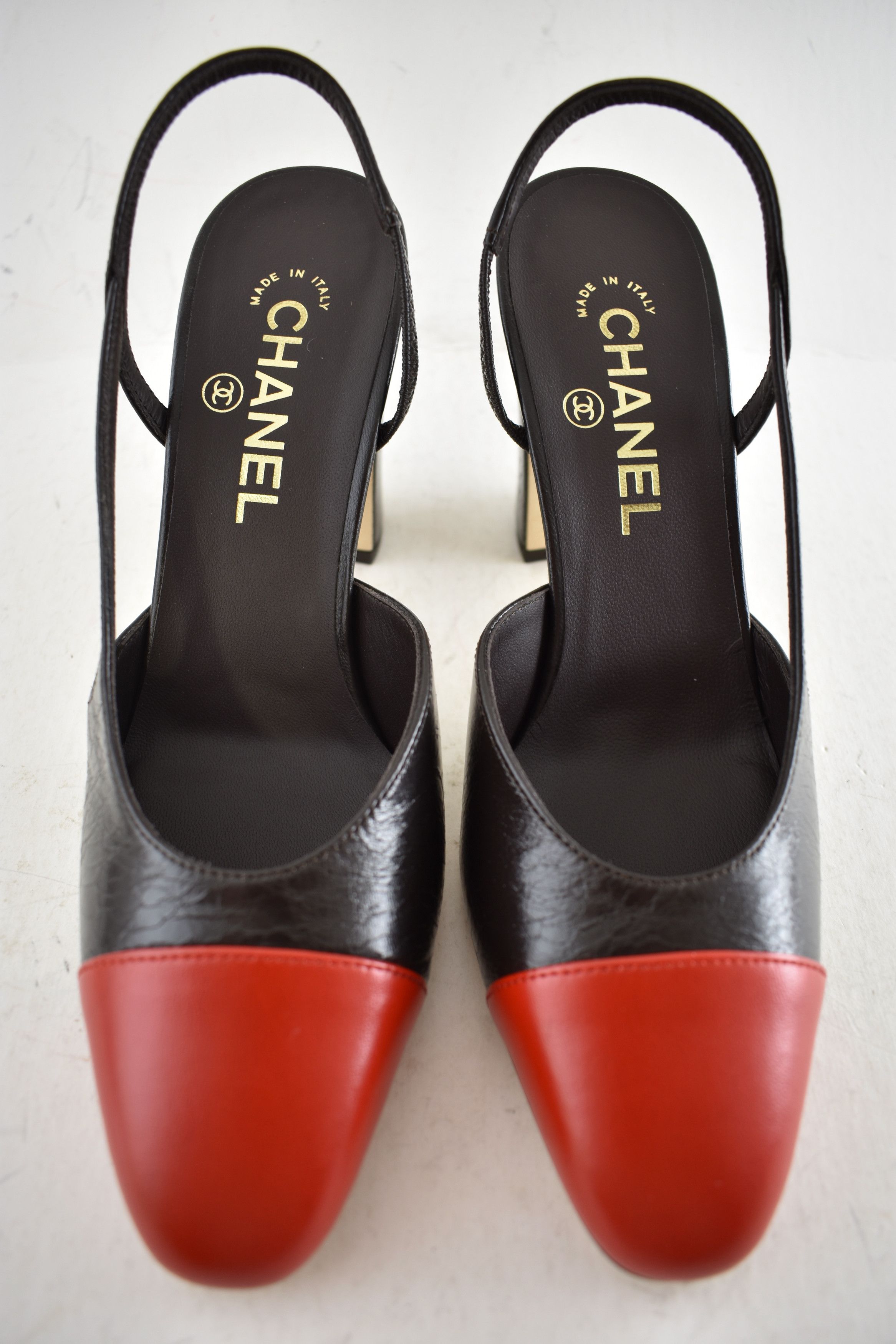 Chanel 26S Blazy Red CC Coco Sling Slingback Block Heel Pump 41c Size US 11 / IT 41 - 8 Thumbnail