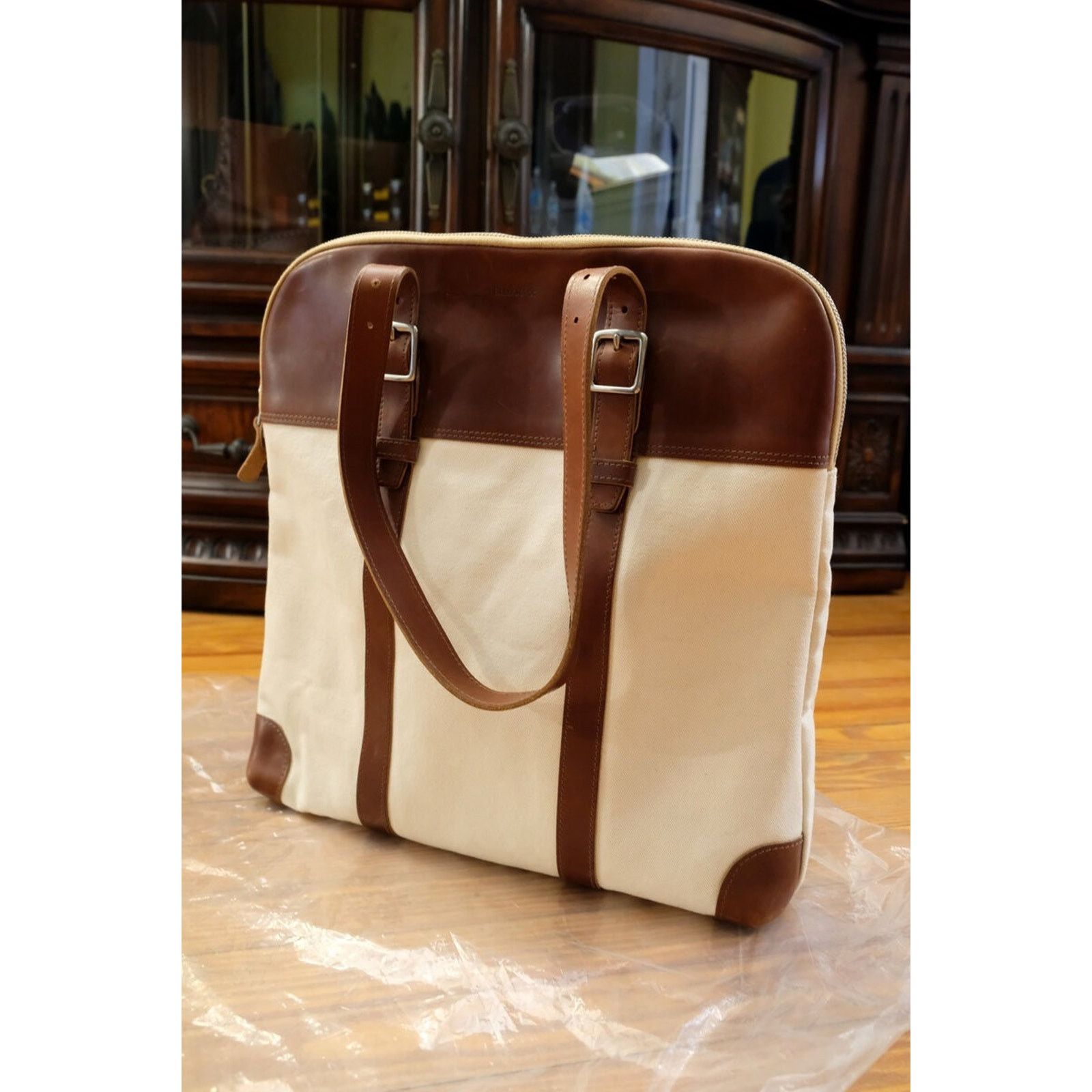 Billykirk Billykirk Leather and Canvas Slim Padded Tote Size ONE SIZE - 1 Thumbnail