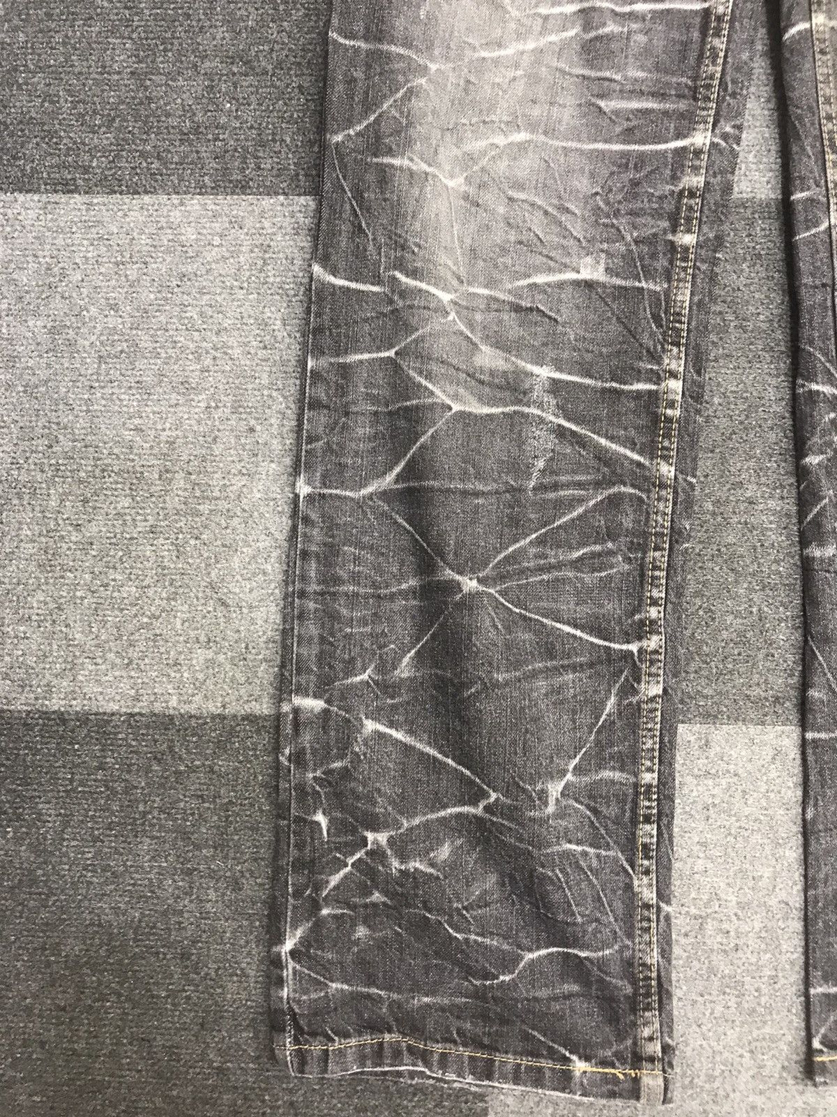 Japanese Brand Double Waist🔥Nylaus Thunderous Fades Distressed Jeans Size US 32 / EU 48 - 7 Thumbnail