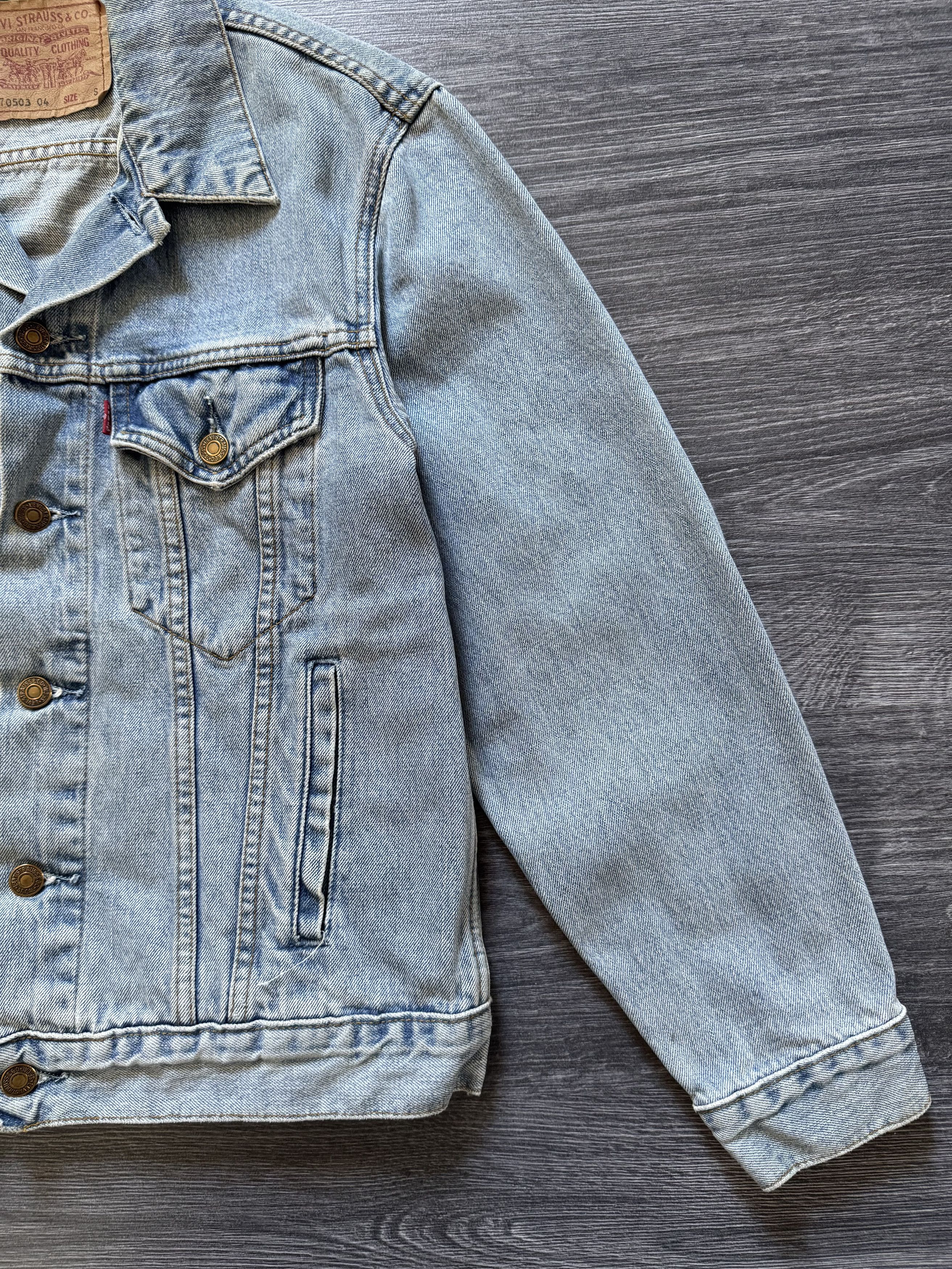 Levi's × Levi's Vintage Clothing × Vintage 90s Vintage Levis Denim Trucker Jacket Size US XS / EU 42 / 0 - 4 Thumbnail