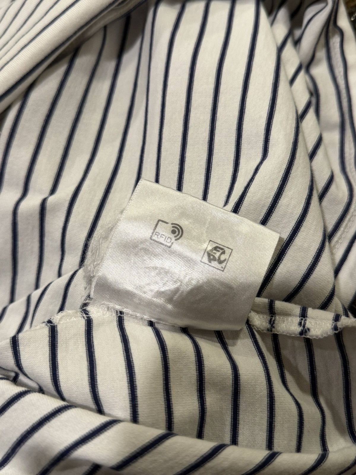 Prada Prada Striped Navy White Cotton Triangle Logo T-Shirt Size US XXL / EU 58 / 5 - 15 Thumbnail