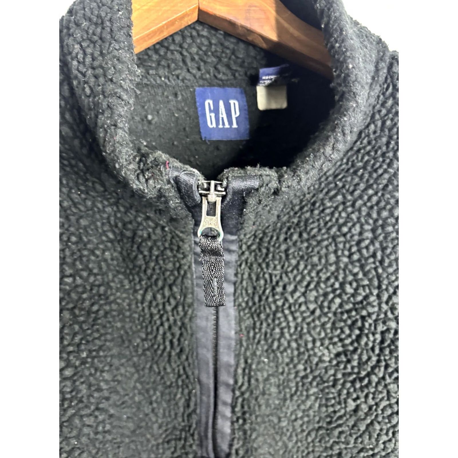 Gap Gap Mens 2XL Black Sherpa Fleece Pullover Sweater Half Zip Jacket Warm Cozy 6516 Size US XXL / EU 58 / 5 - 3 Thumbnail
